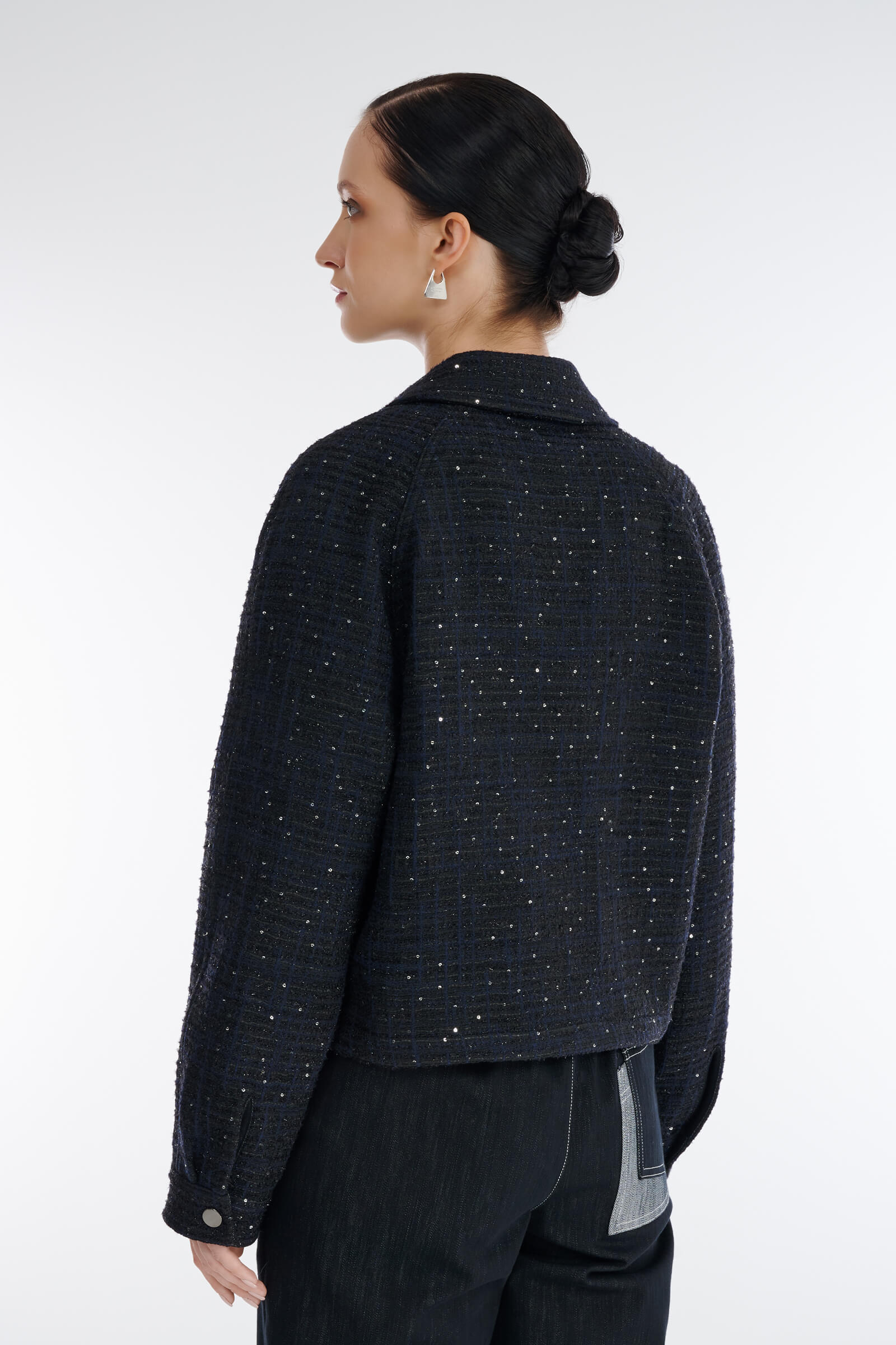 Трикотажный жакет с пайетками Бренд Sarah Pacini