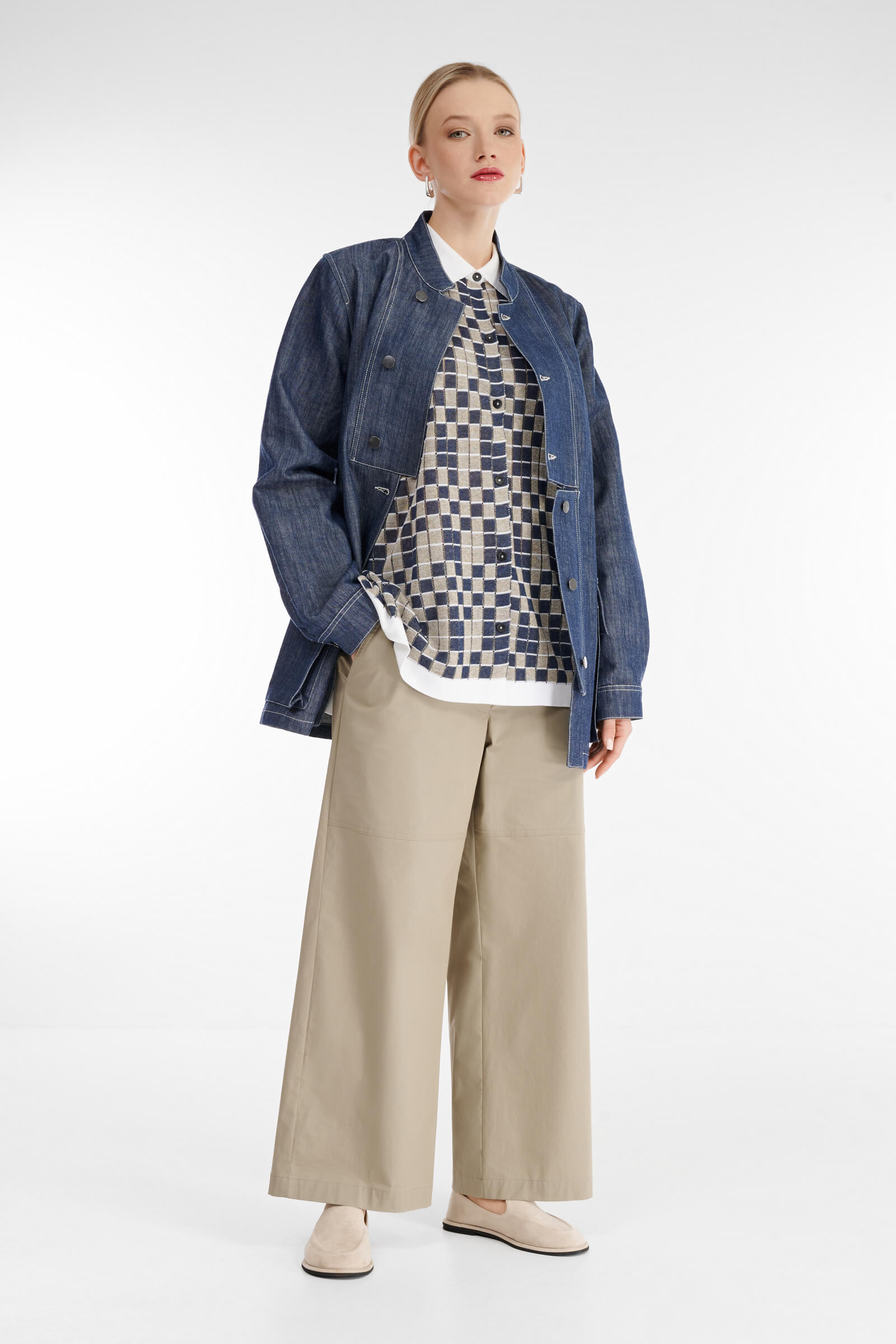 Хлопковые брюки Бренд Sarah Pacini