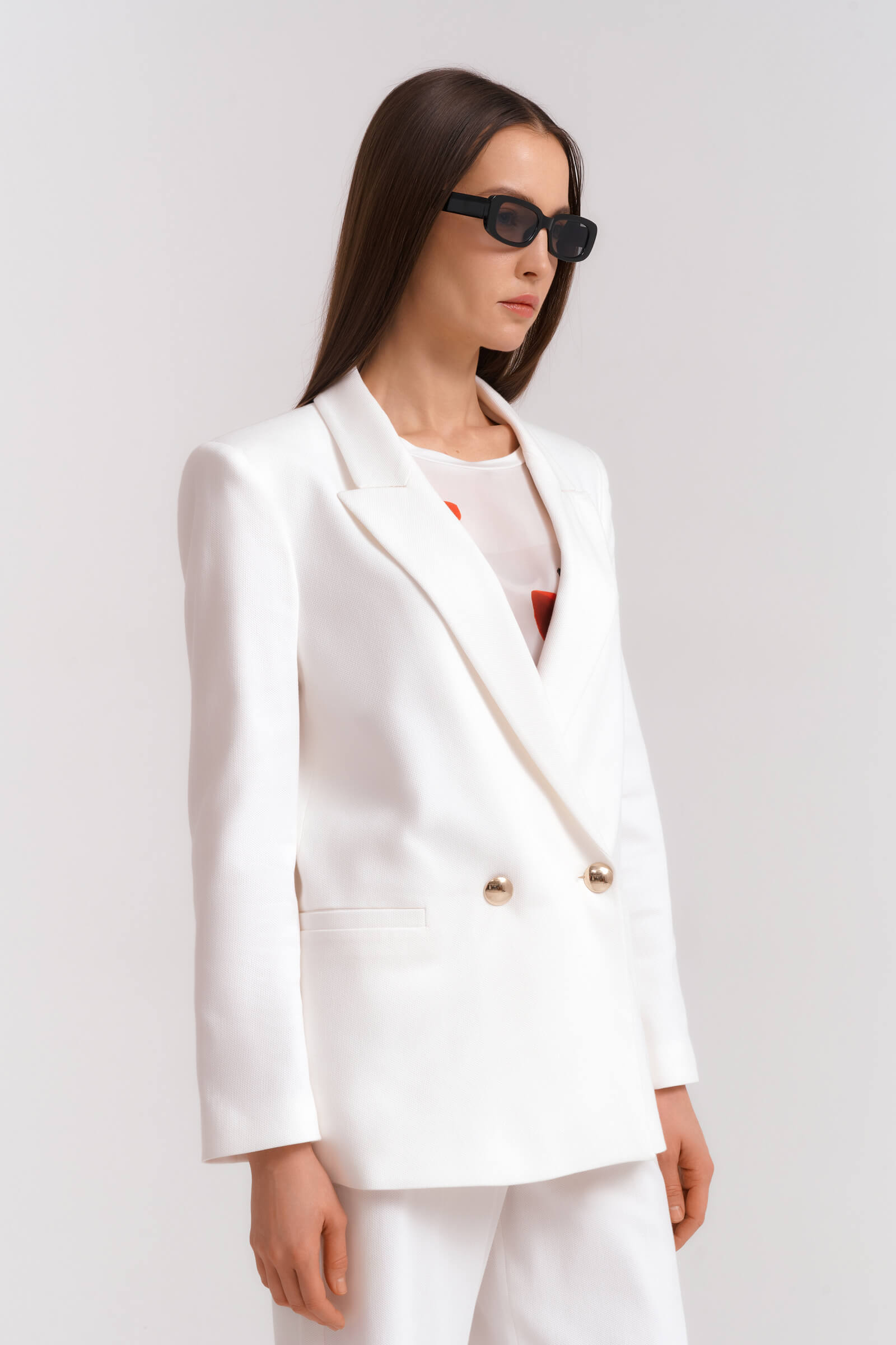 Приталенный двубортный пиджак Бренд Diana Gallesi