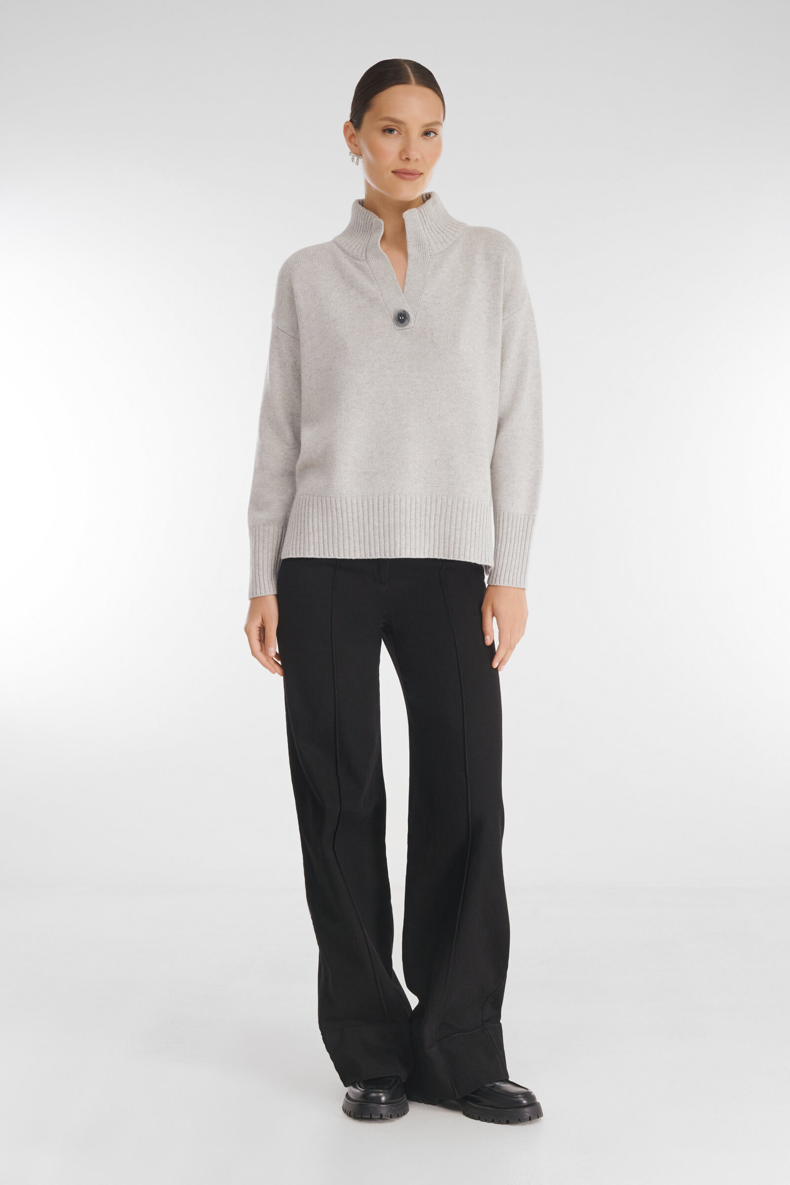 Свитер из шерсти мериноса, кашемира и шелка Бренд Caterina Leman