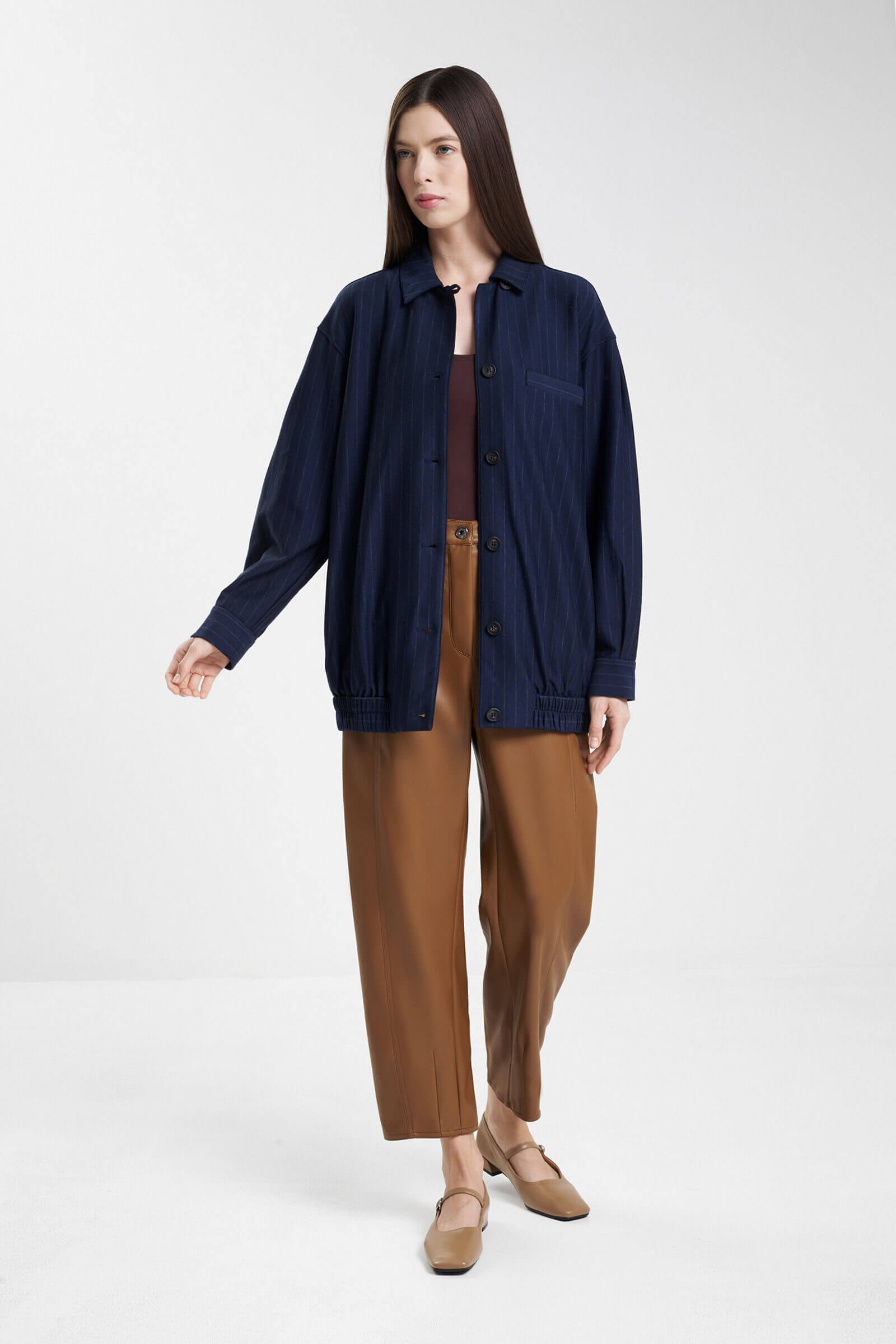 Удлиненный бомбер из смесовой вискозы Бренд MM