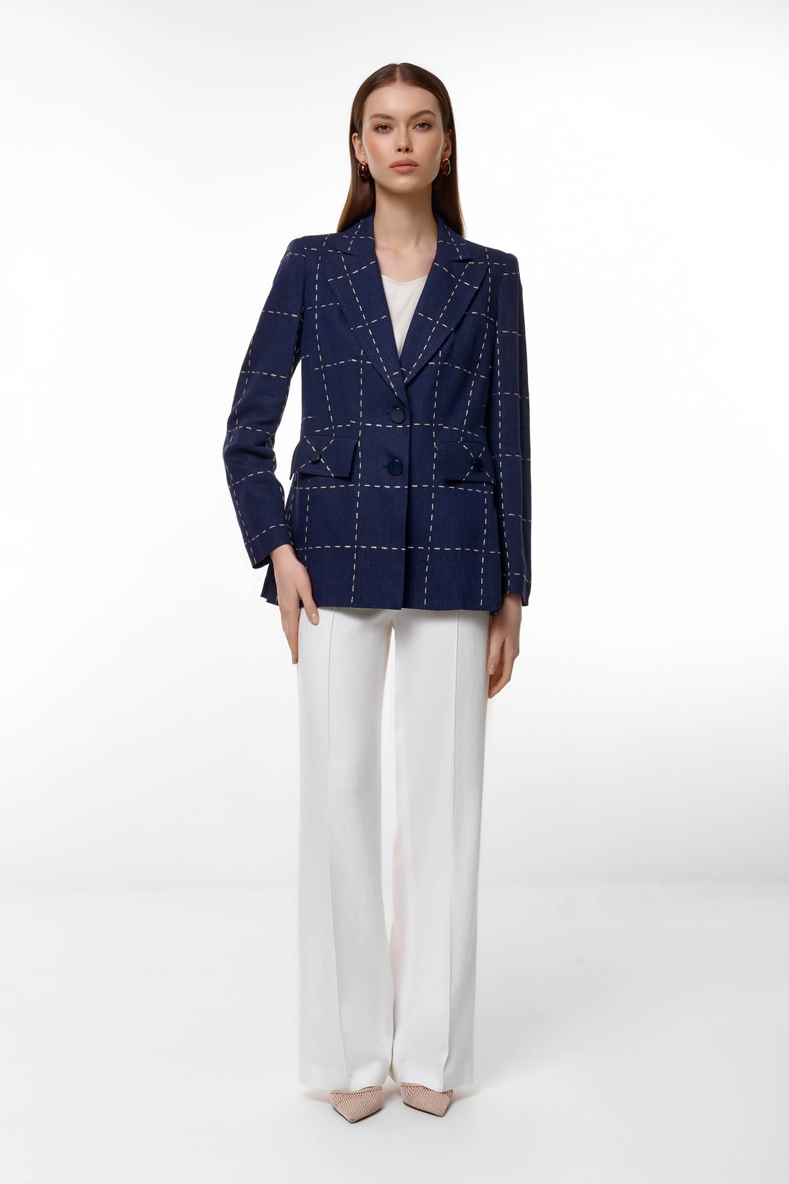 Пиджак с принтом в виде строчки Бренд Caterina Leman