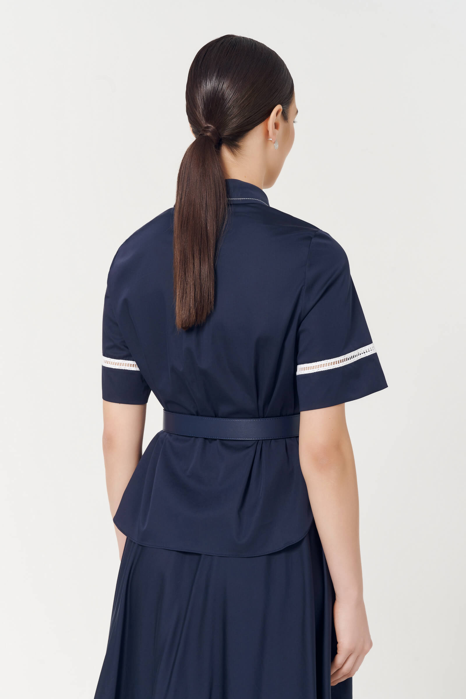 Рубашка в морском стиле с поясом Бренд Caterina Leman