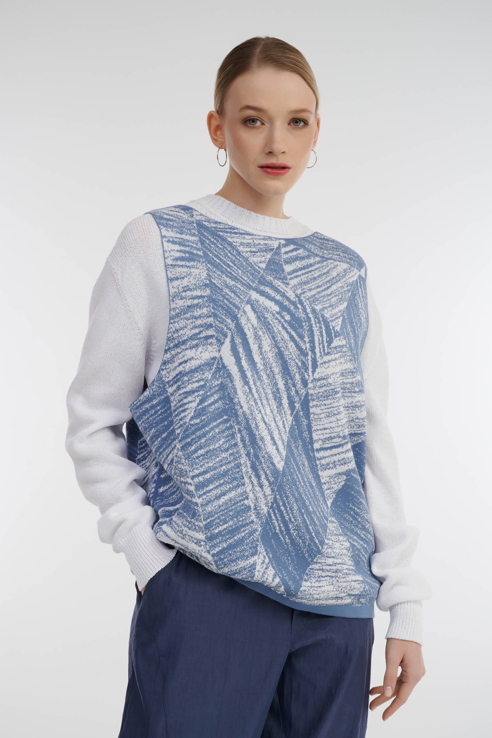 Трикотажный жилет с узором Бренд Sarah Pacini