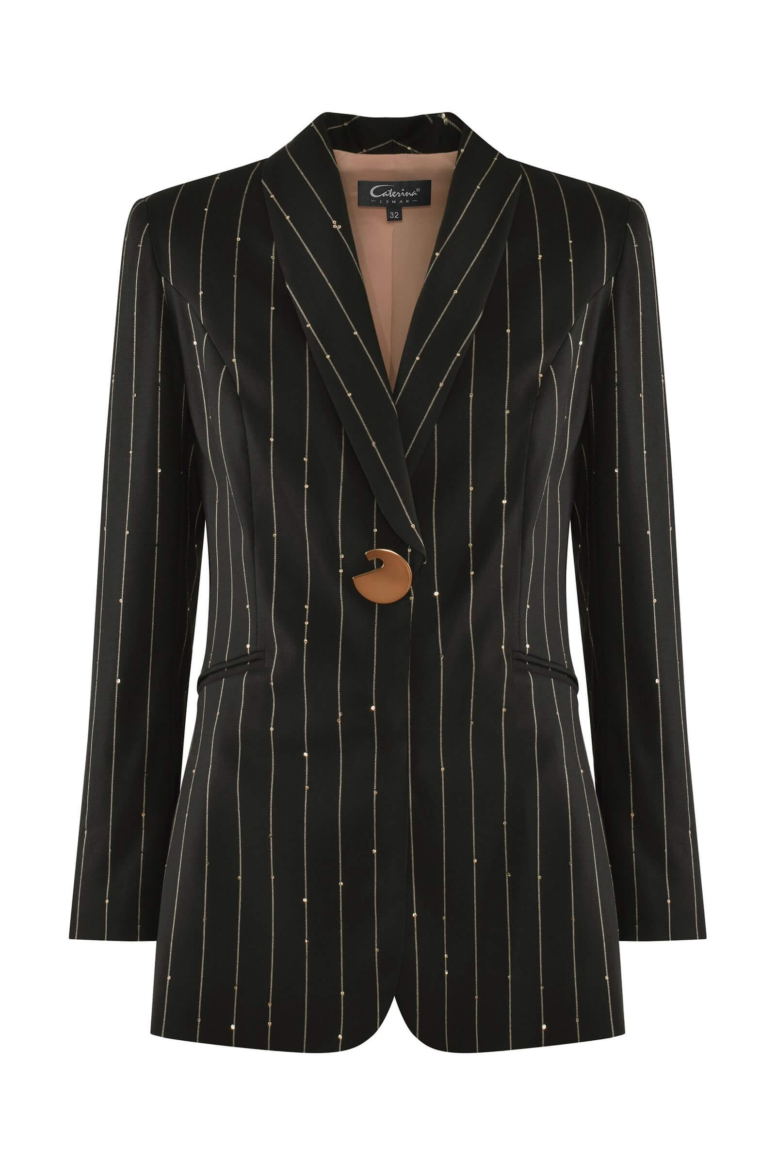 Пиджак в полоску с пайетками Бренд Caterina Leman
