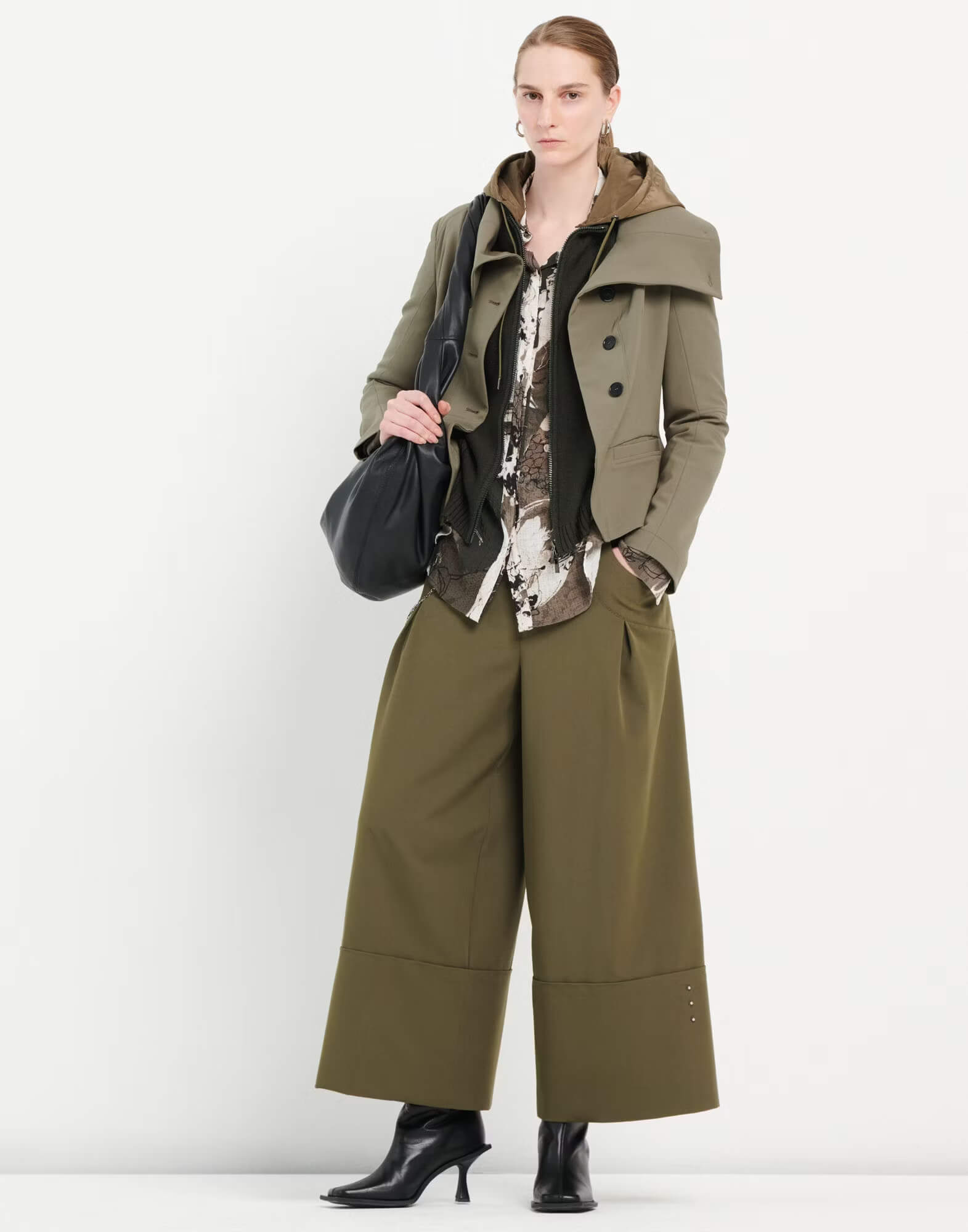 Широкие брюки-кюлоты Бренд High