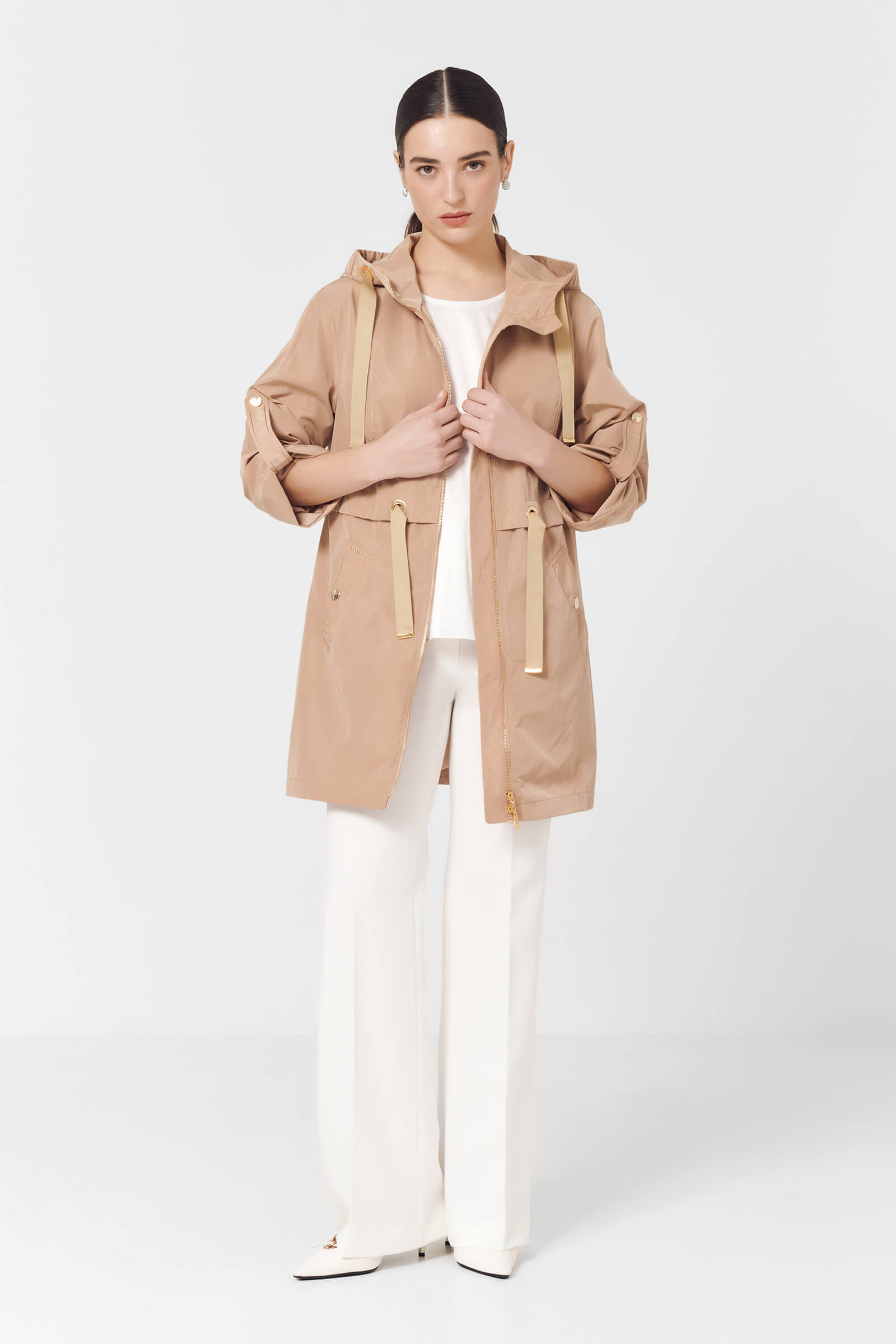 Удлиненная куртка с капюшоном Бренд Caterina Leman