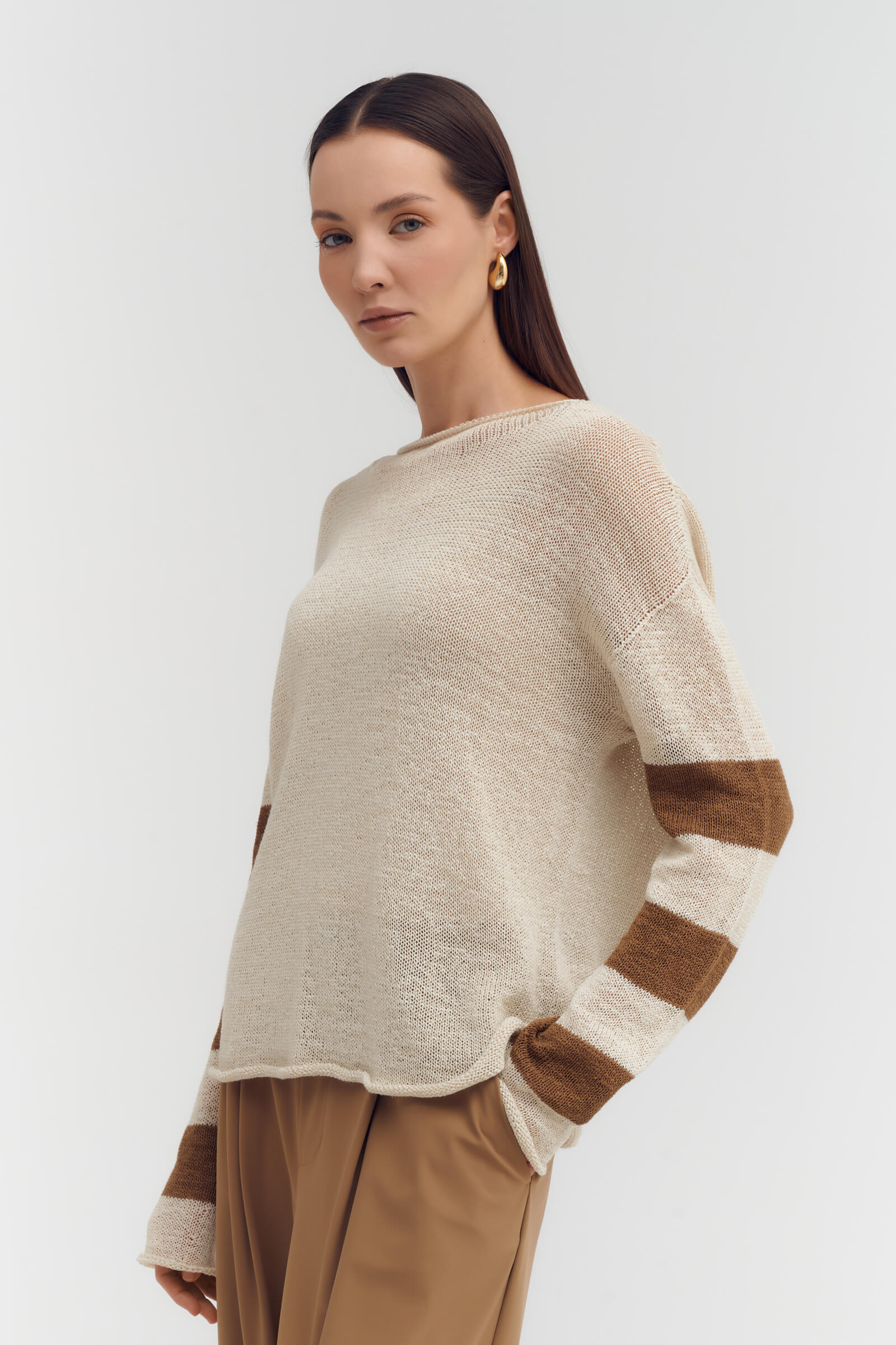 Джемпер из льна Бренд Sarah Pacini