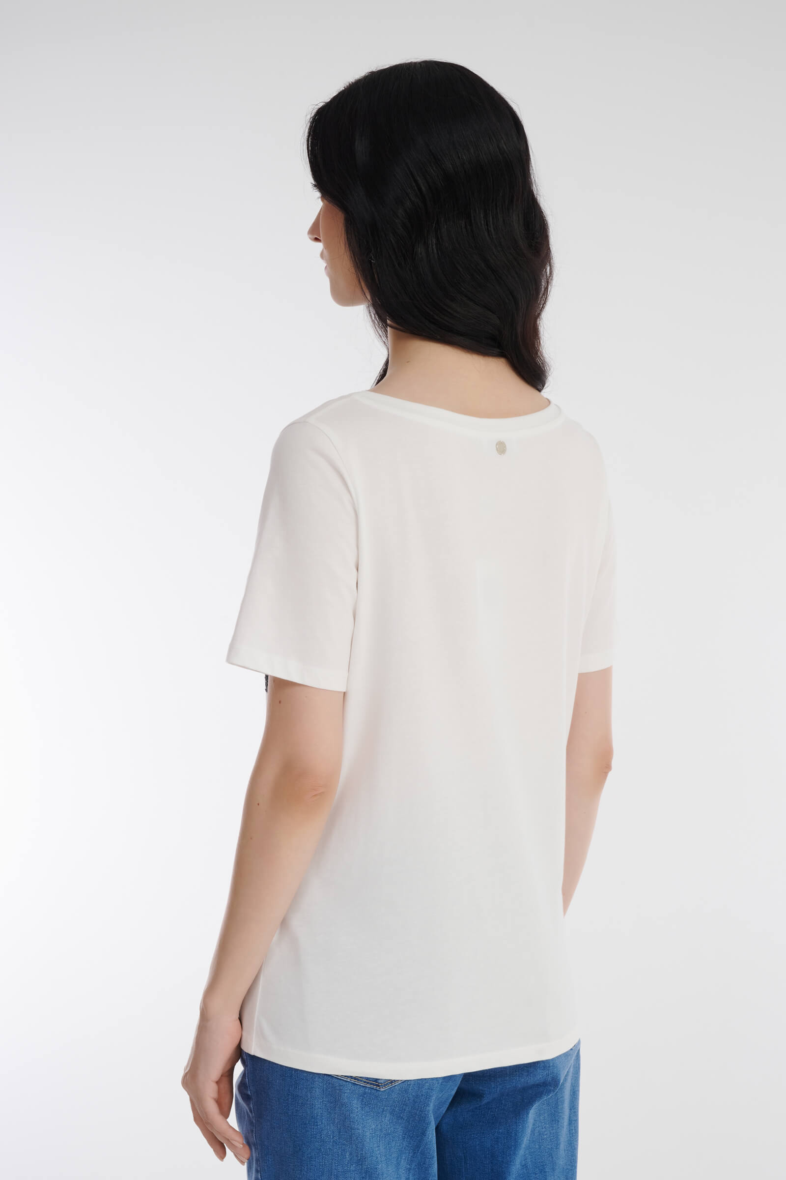 Хлопковая футболка с пайетками Бренд Diana Gallesi