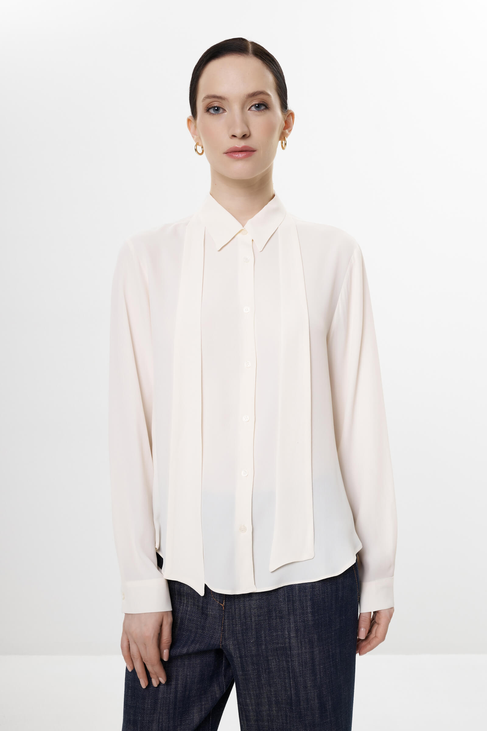 Рубашка с добавлением шелка Бренд Diana Gallesi