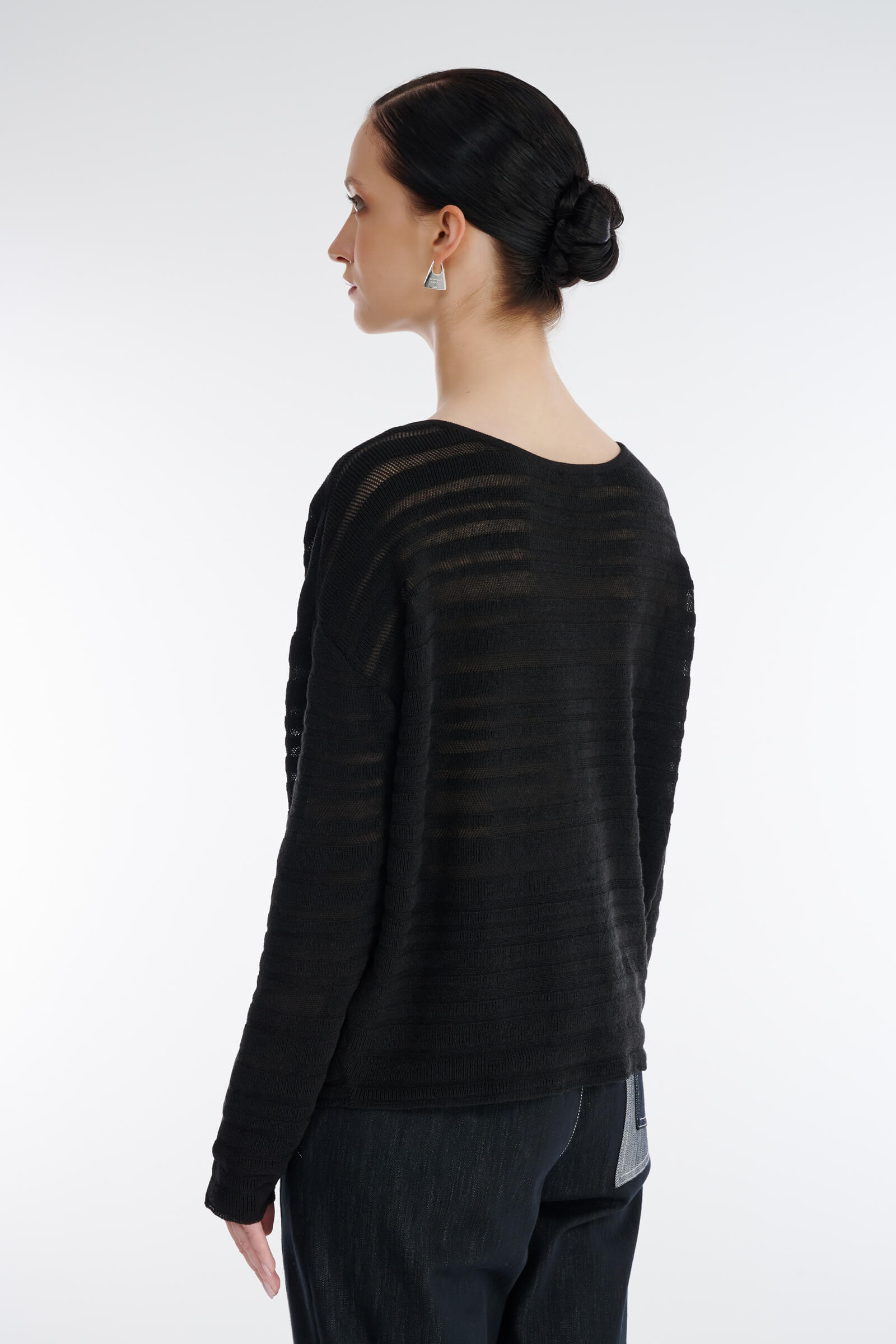 Джемпер с вырезом-лодочкой Бренд Sarah Pacini