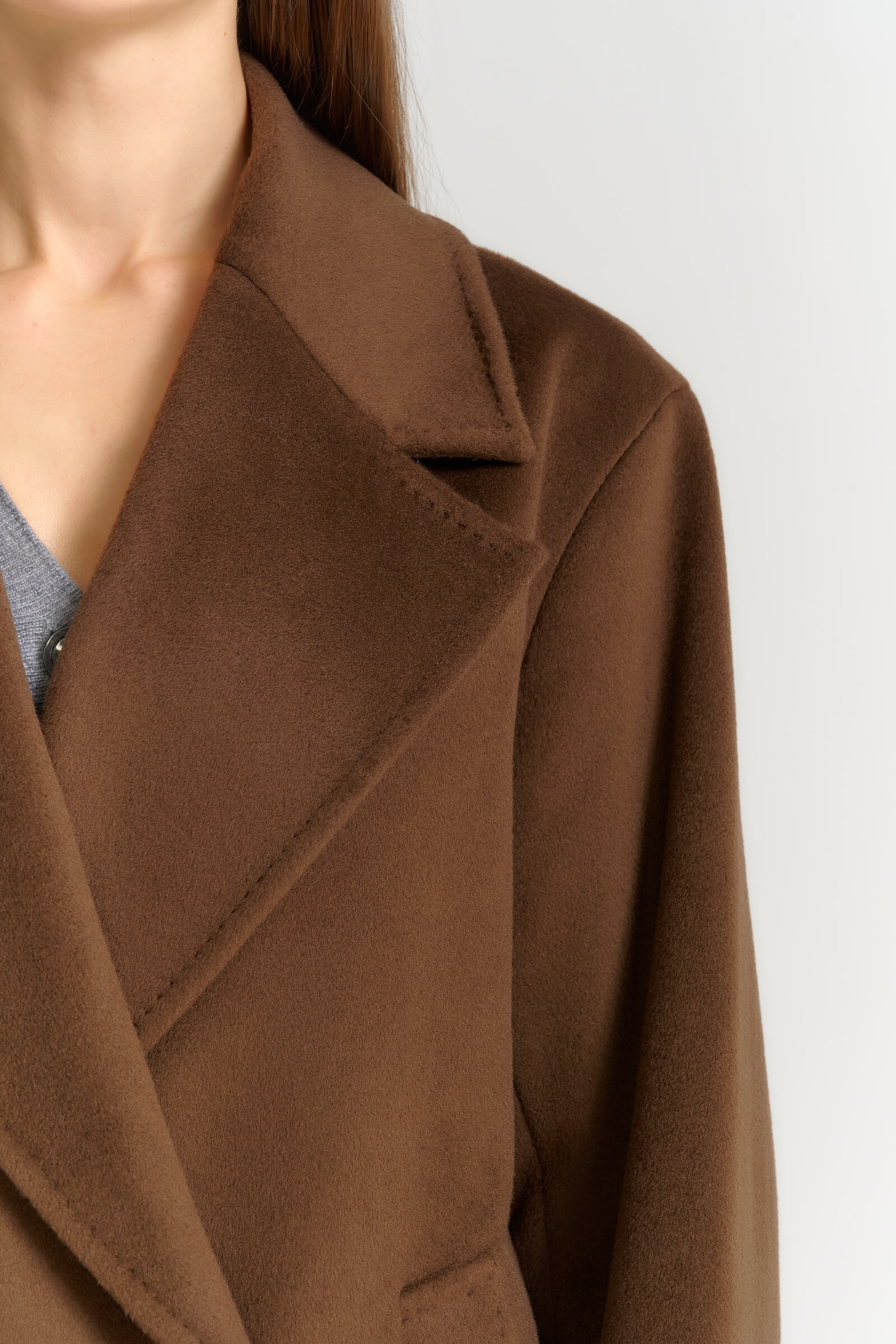 Двубортное шерстяное пальто Бренд Diana Gallesi