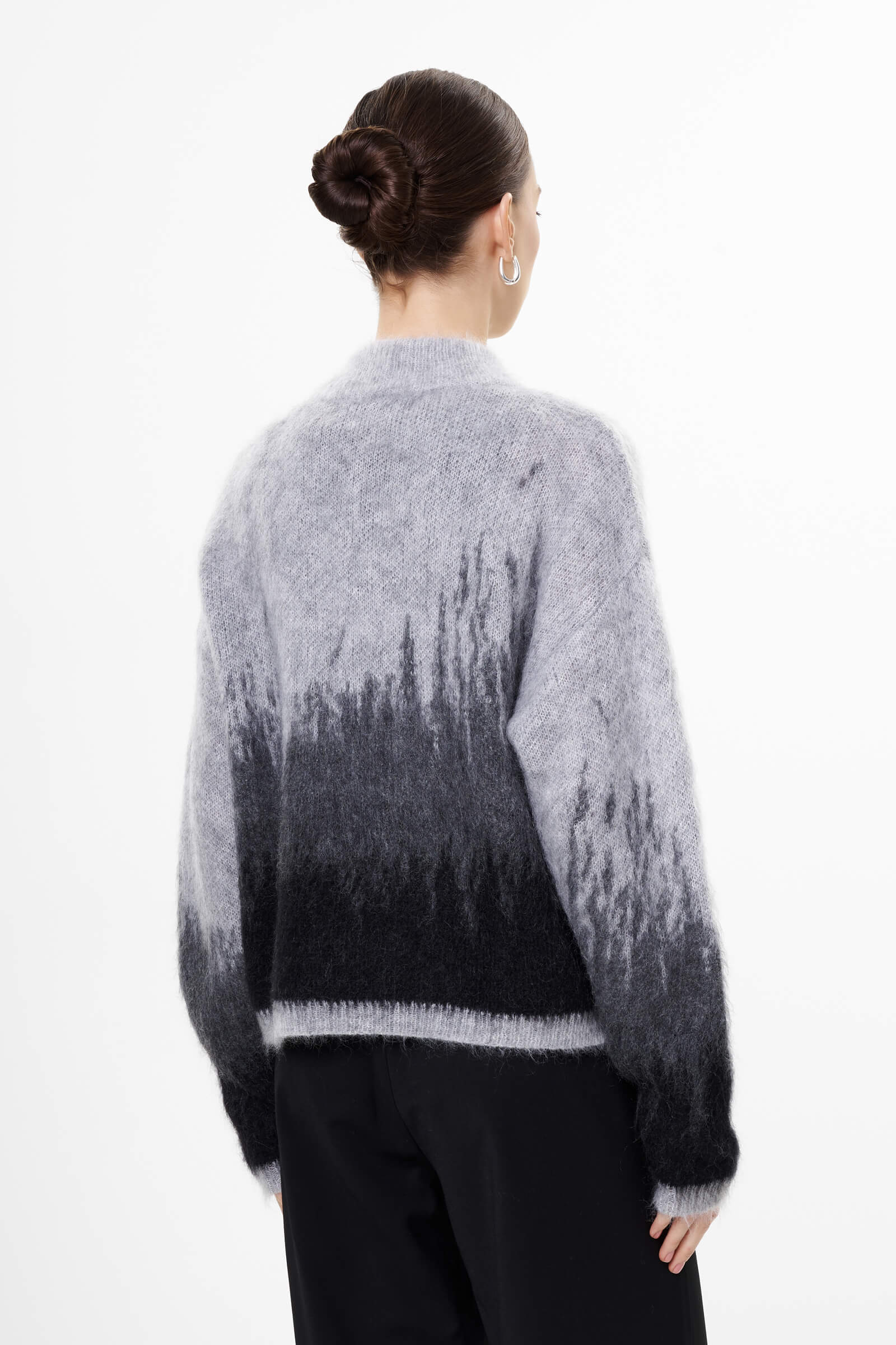 Кардиган на молнии из мохера и шерсти Бренд Sarah Pacini