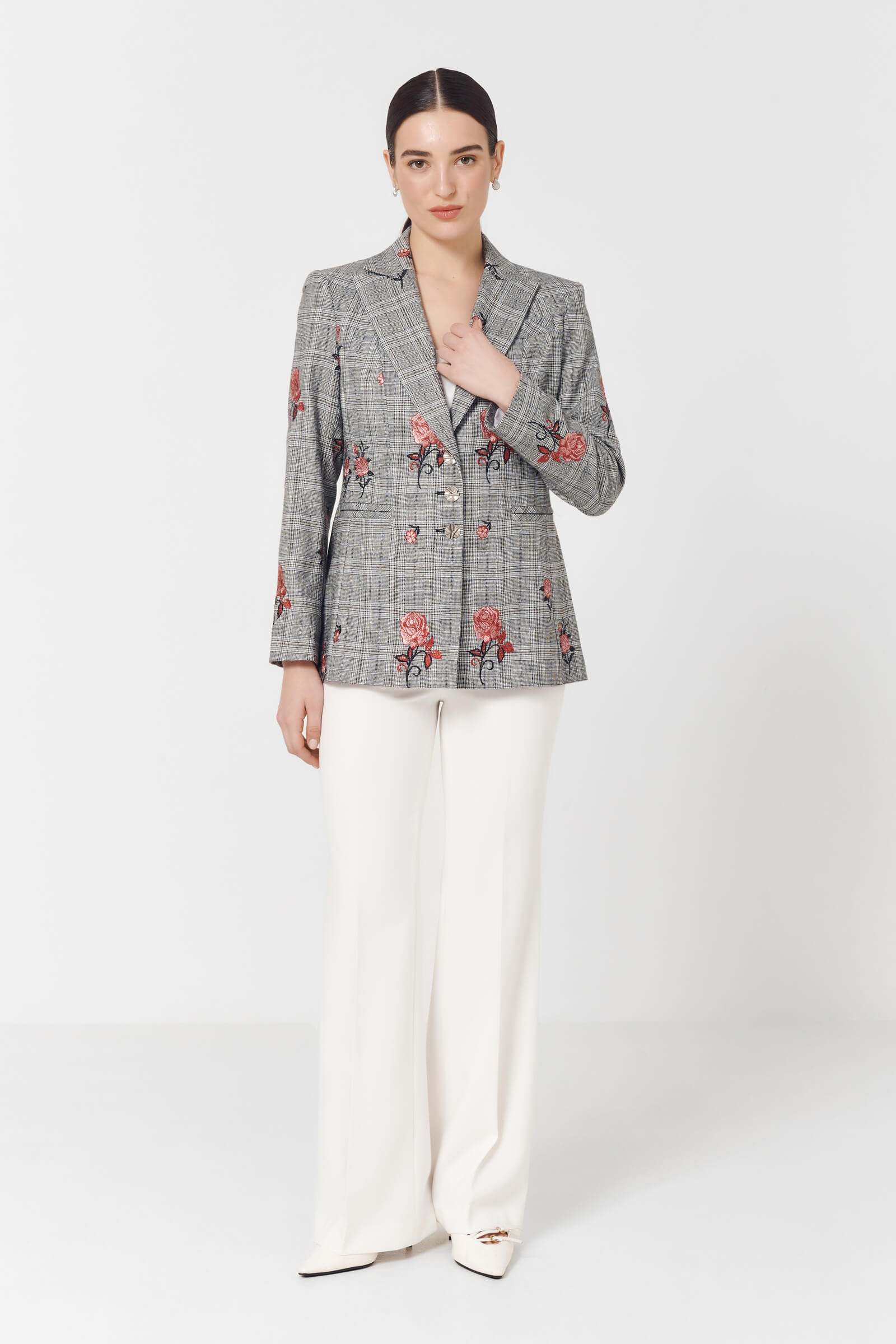 Пиджак с комбинированным принтом Бренд Caterina Leman