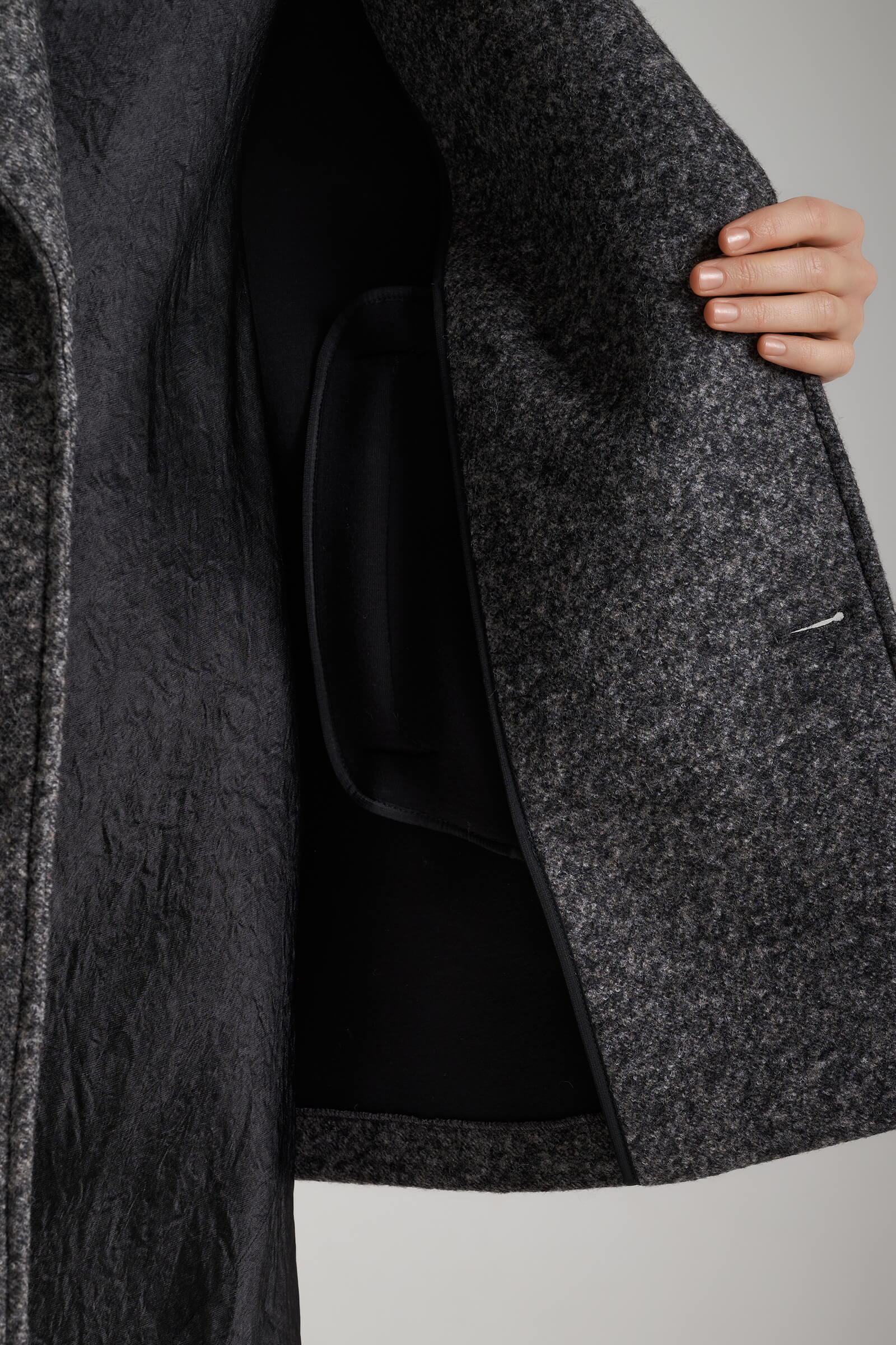 Двубортное пальто с добавлением шерсти Бренд MM