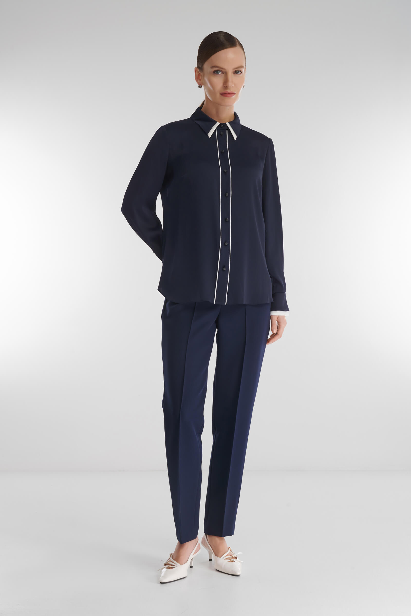 Рубашка из жатой ткани Бренд Caterina Leman