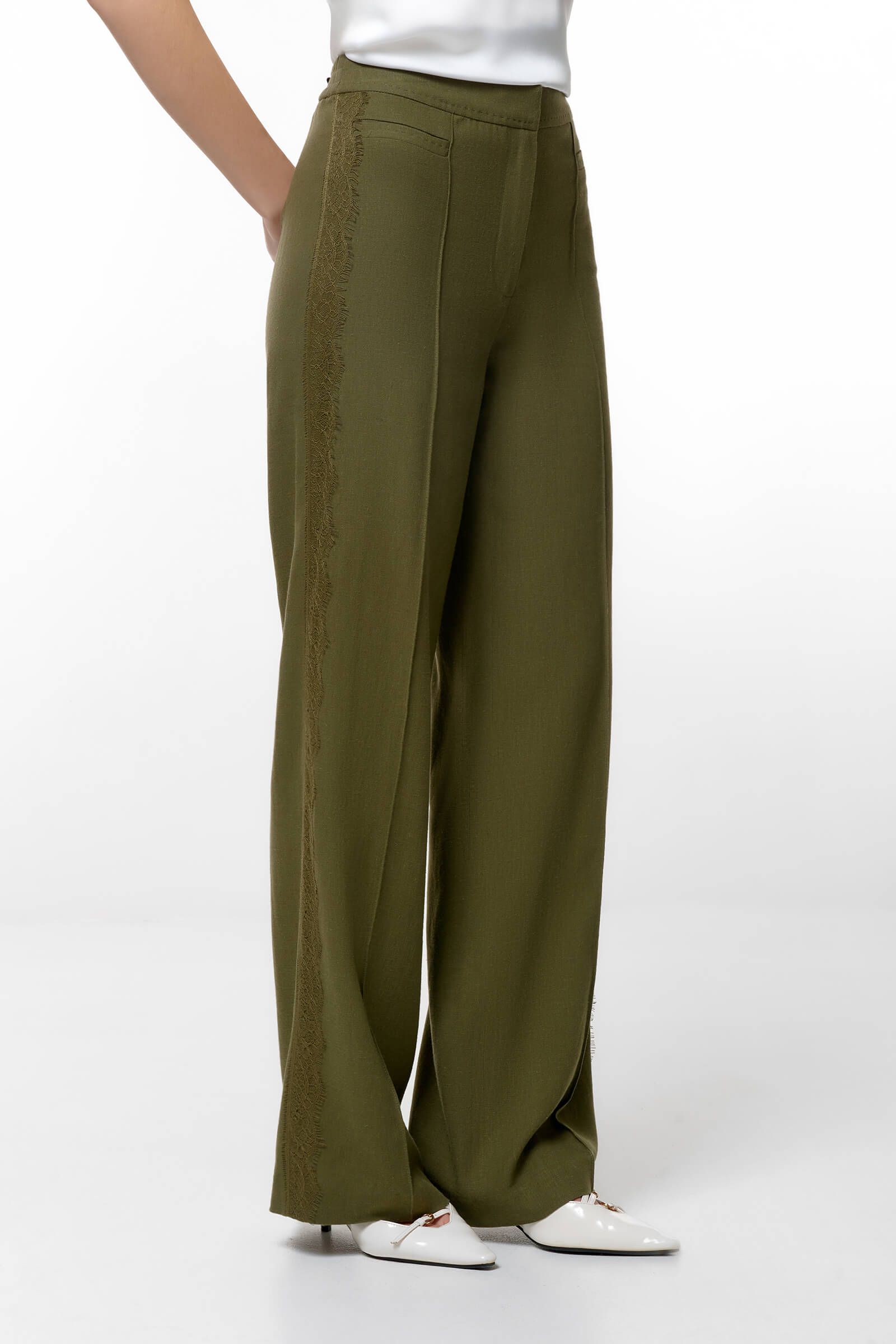 Брюки из вискозы и льна Бренд Caterina Leman