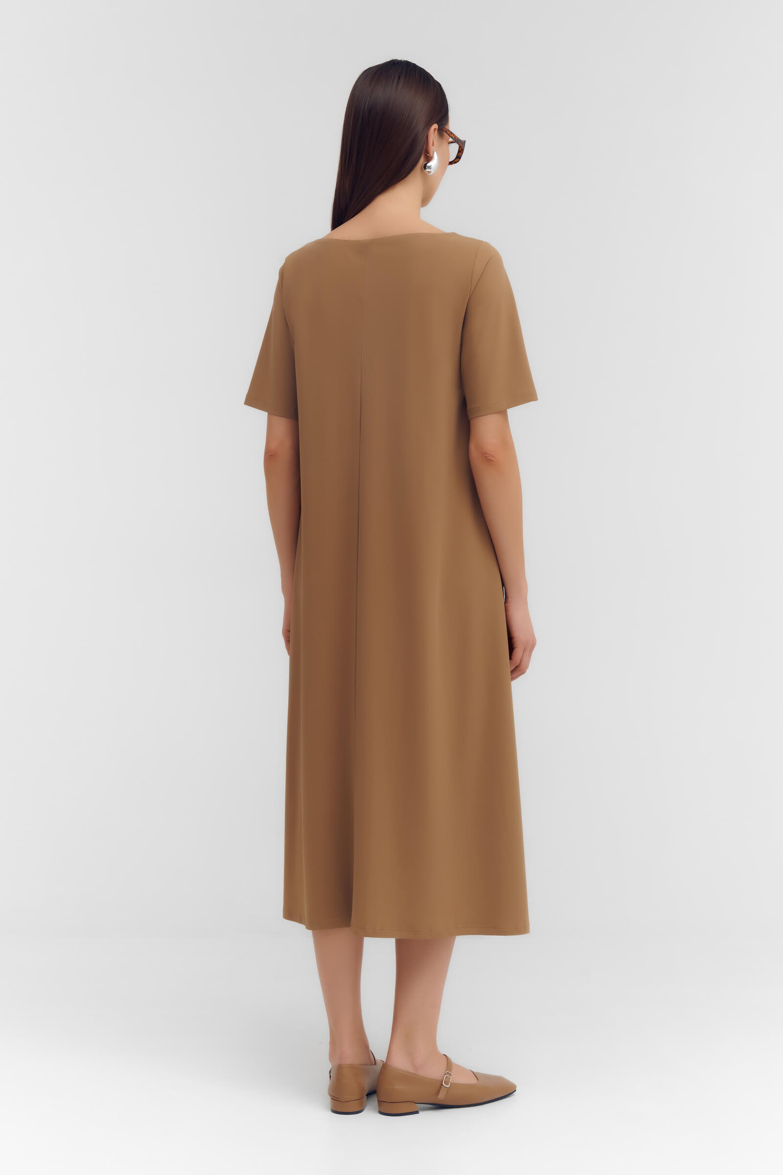 Платье миди с коротким рукавом Бренд Sarah Pacini