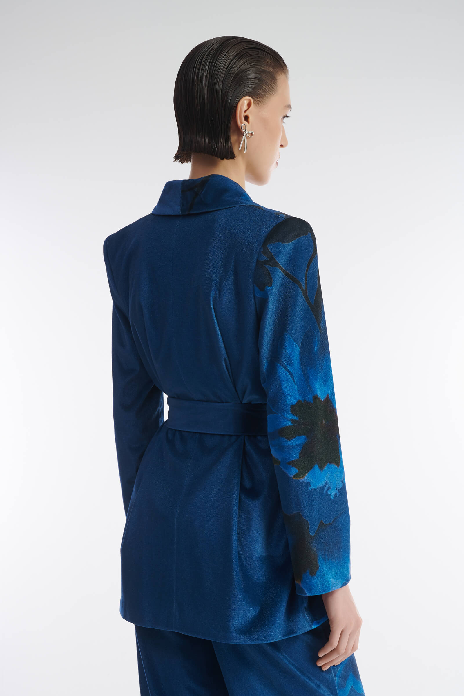 Бархатный жакет с цветочным принтом Бренд Caterina Leman