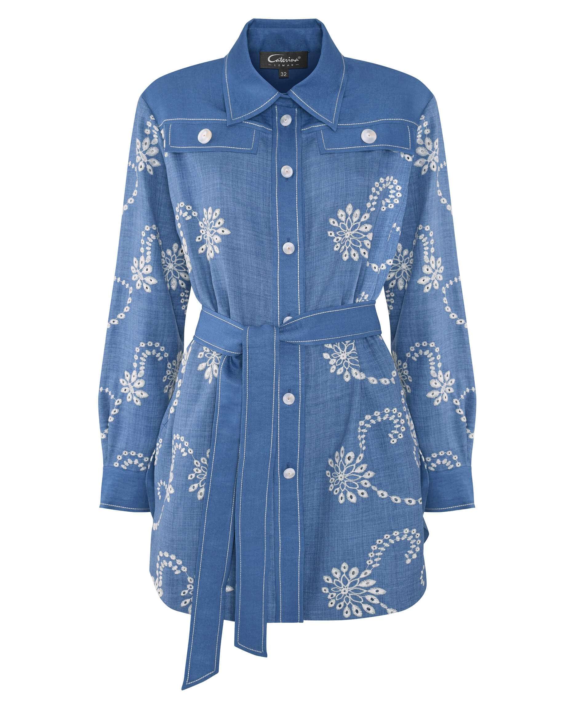 Блузка с цветочной вышивкой Бренд Caterina Leman