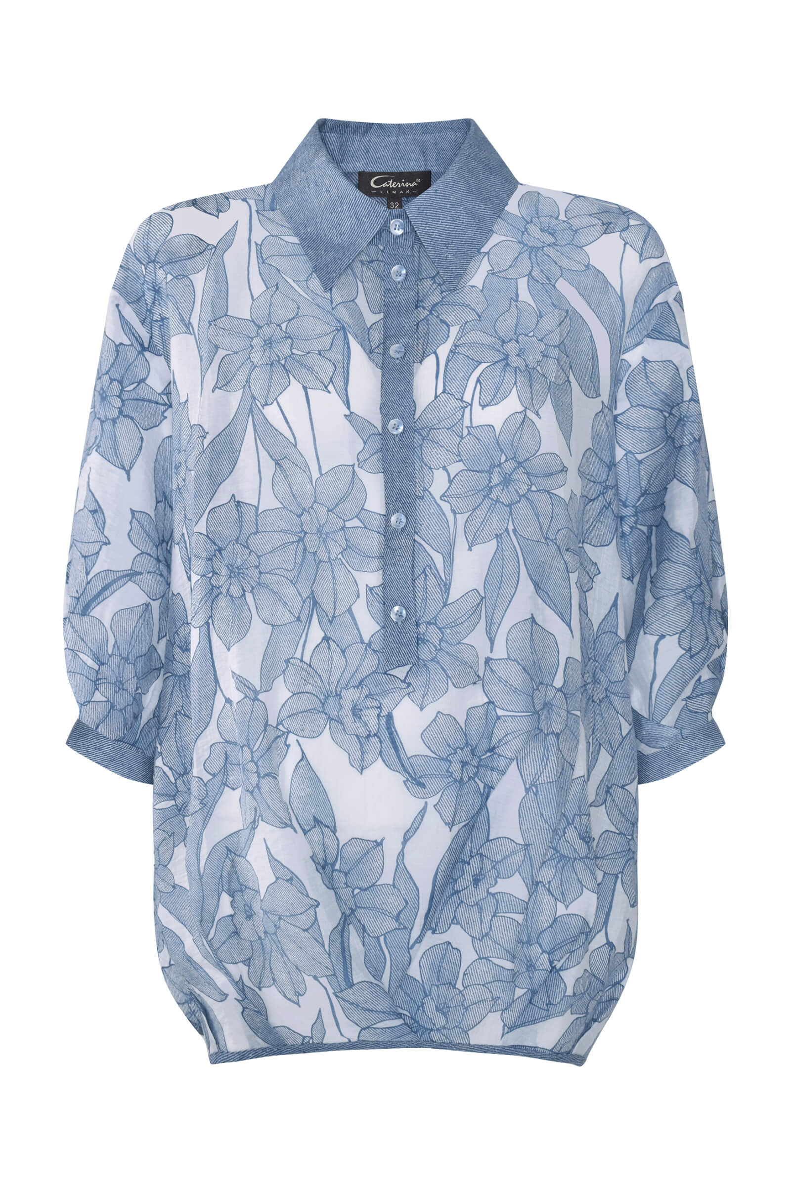 Блузка с цветочным принтом Бренд Caterina Leman