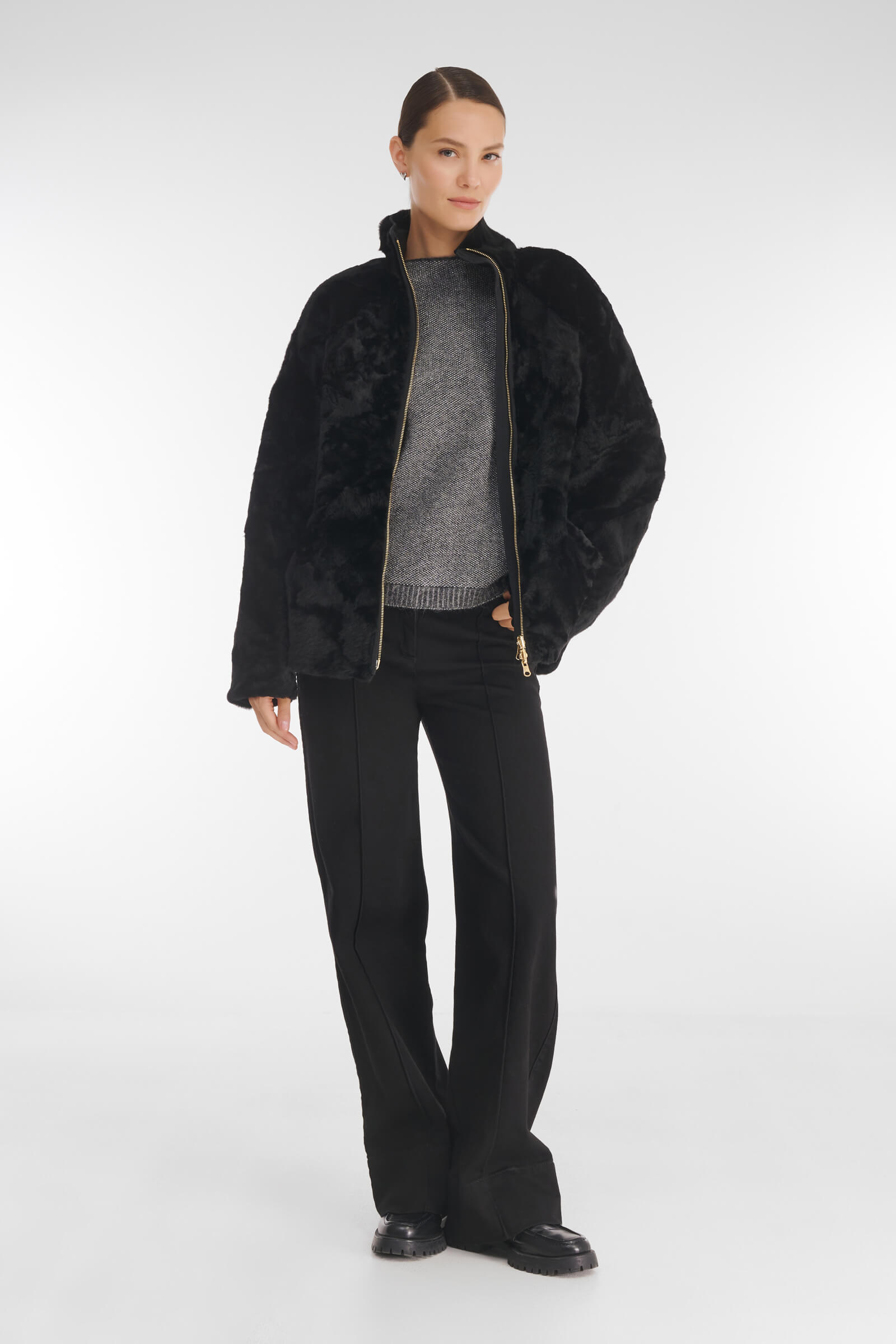 Дубленка двусторонняя из натурального меха Бренд Caterina Leman