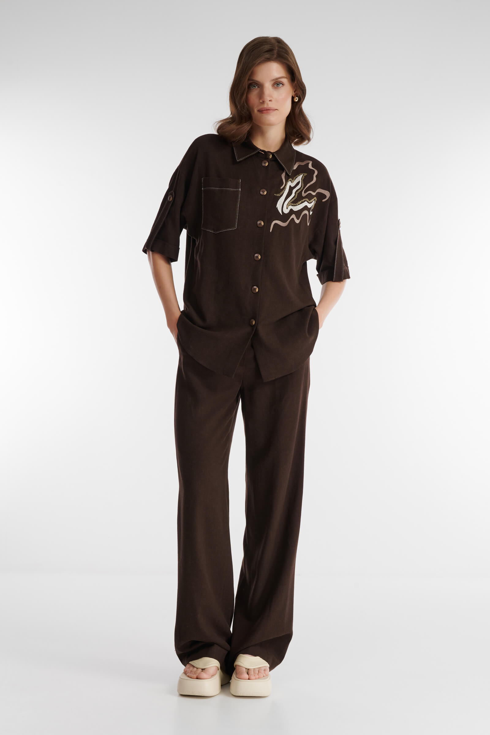 Брюки с карманами Бренд Caterina Leman