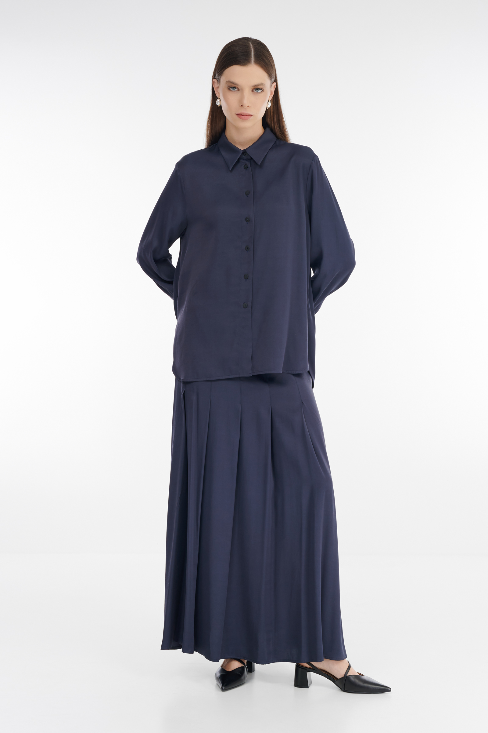 Юбка в крупную складку Бренд Sarah Pacini