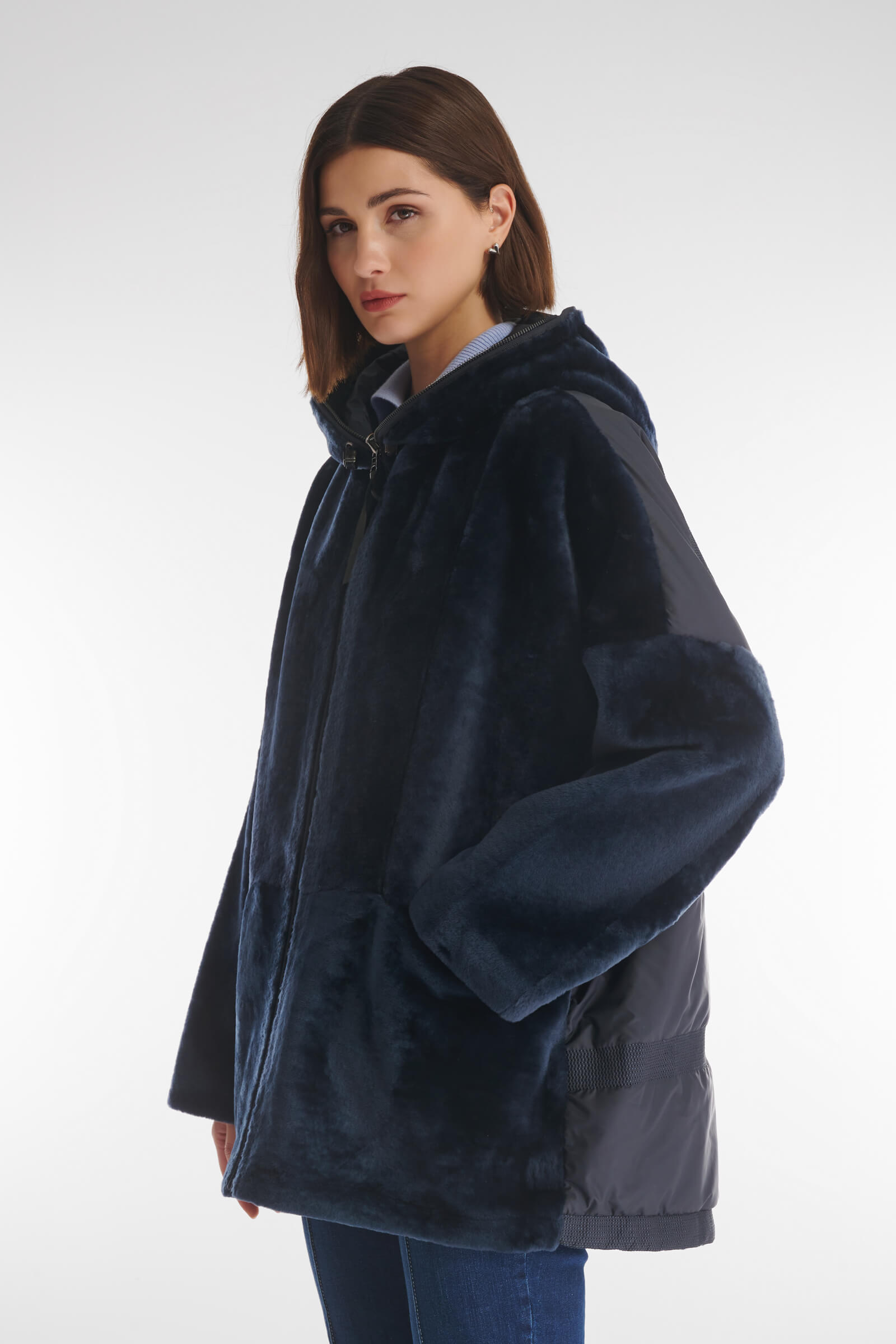 Комбинированная двусторонняя дубленка Бренд Caterina Leman