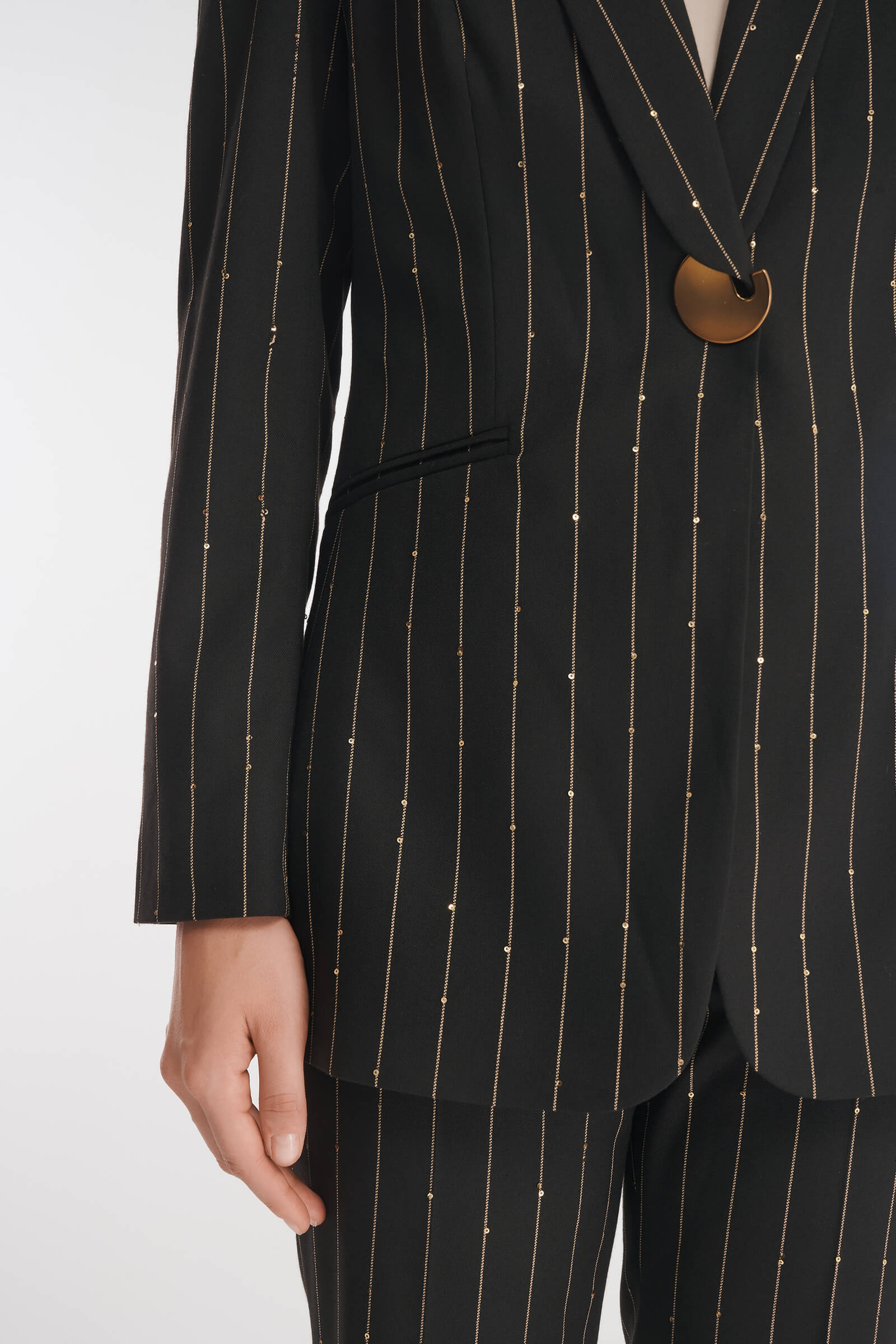 Пиджак в полоску с пайетками Бренд Caterina Leman