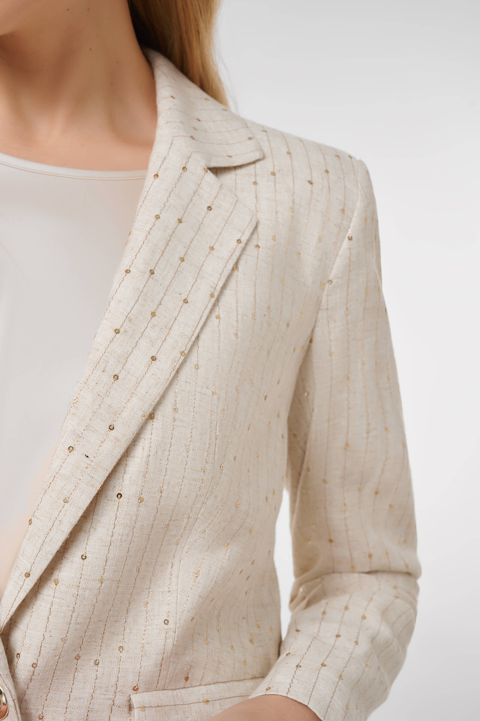 Удлиненный плащ с пайетками Бренд Caterina Leman