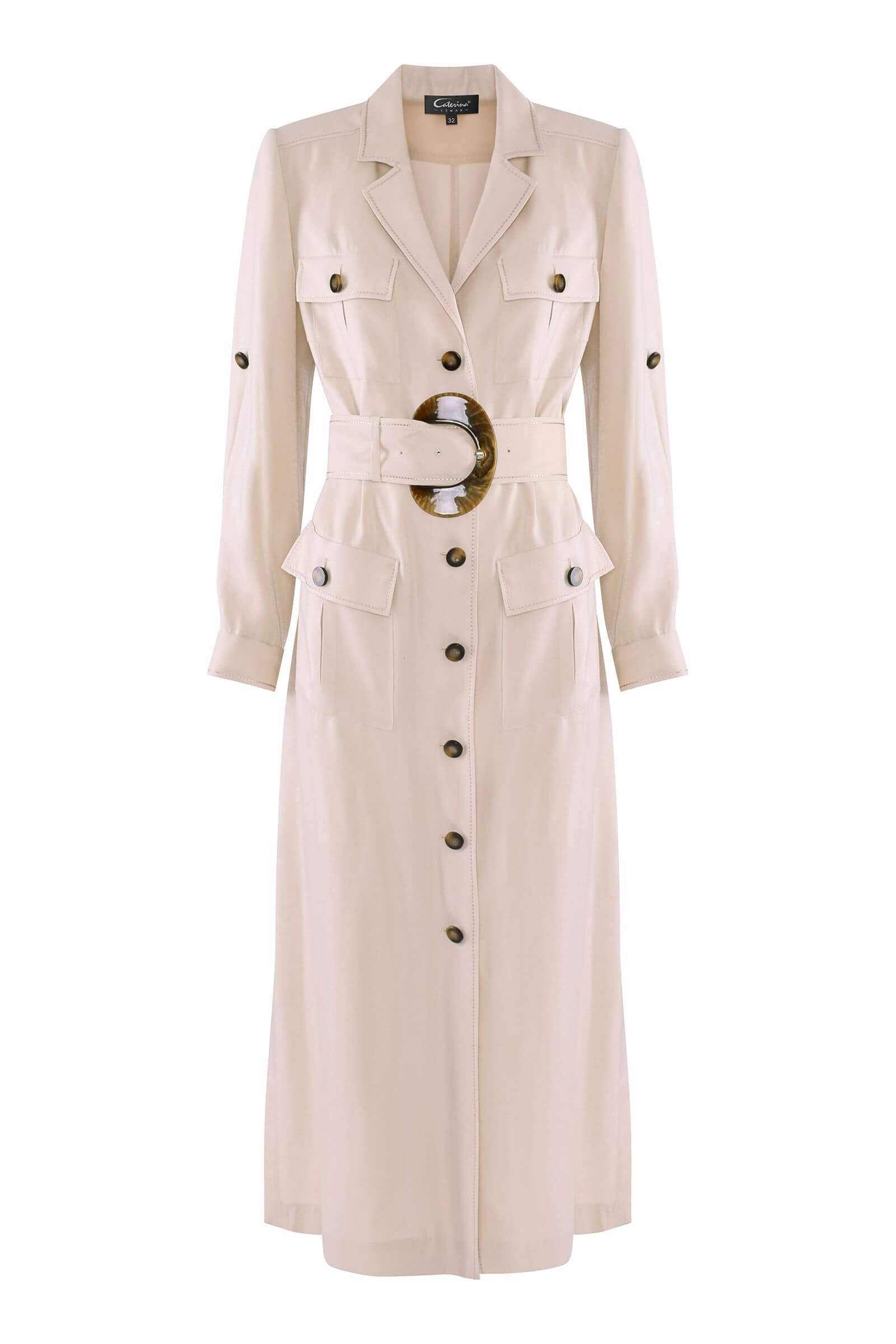 Платье-рубашка с накладными карманами Бренд Caterina Leman