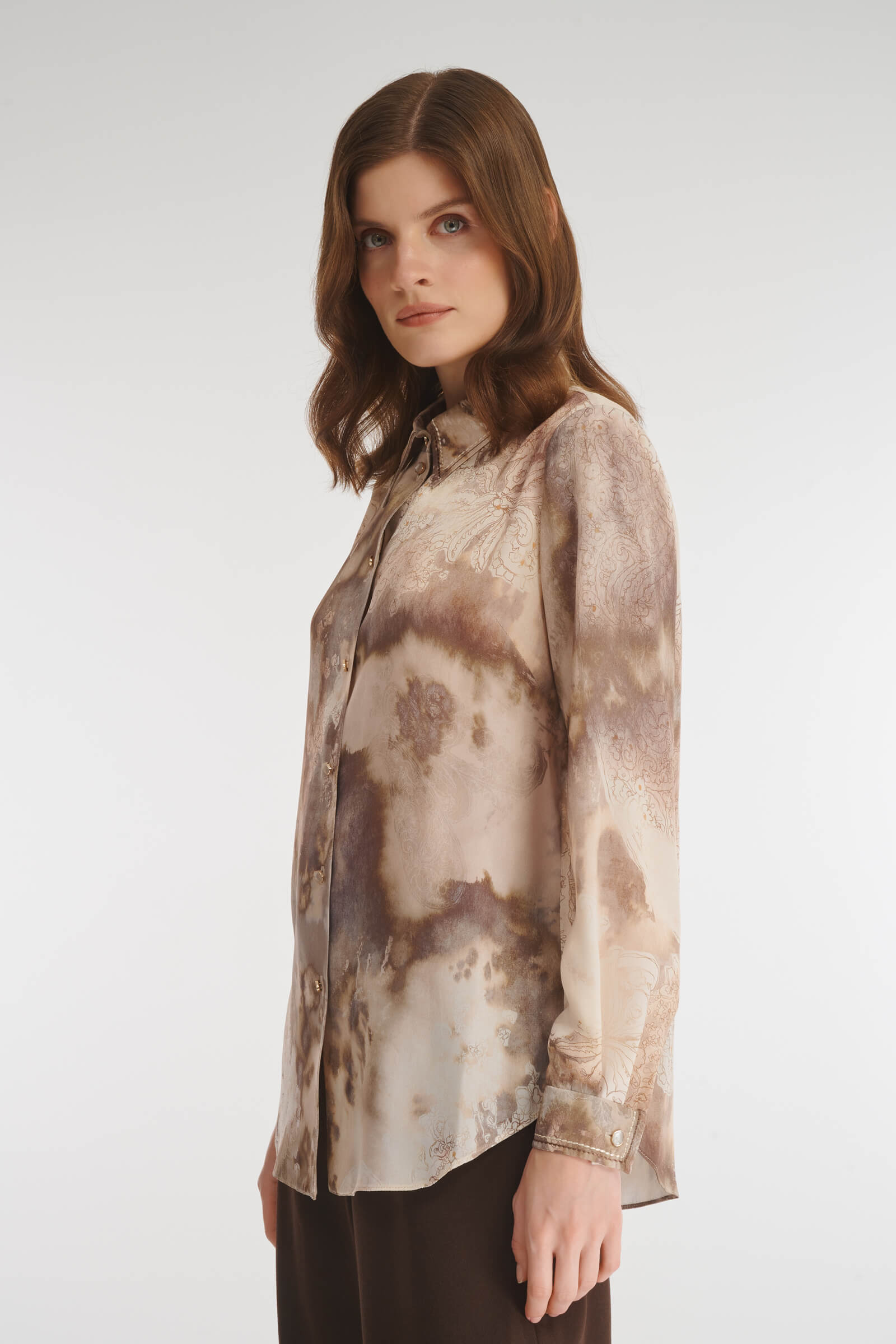 Рубашка с абстрактным принтом Бренд Caterina Leman