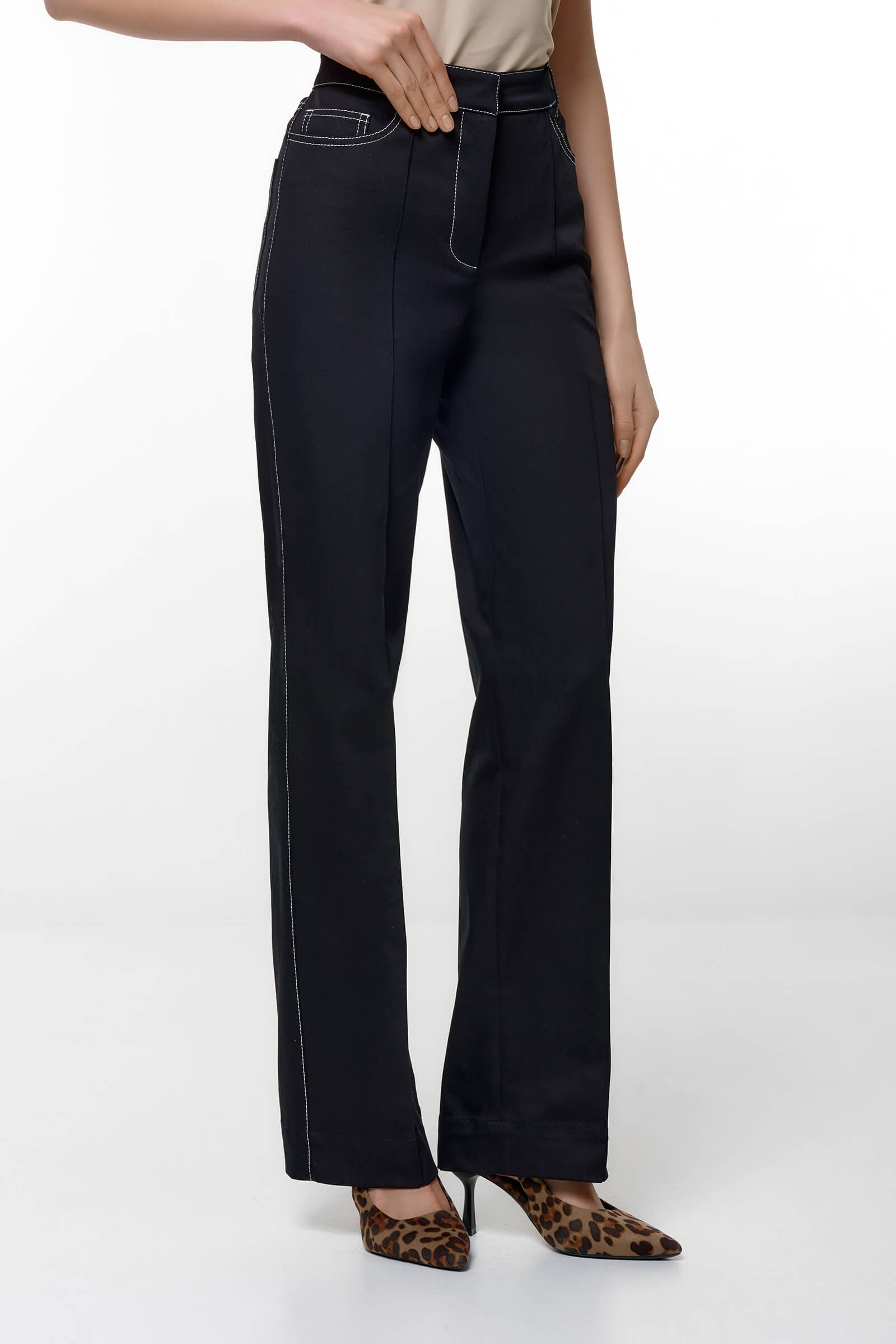 Брюки с контрастной строчкой Бренд Caterina Leman