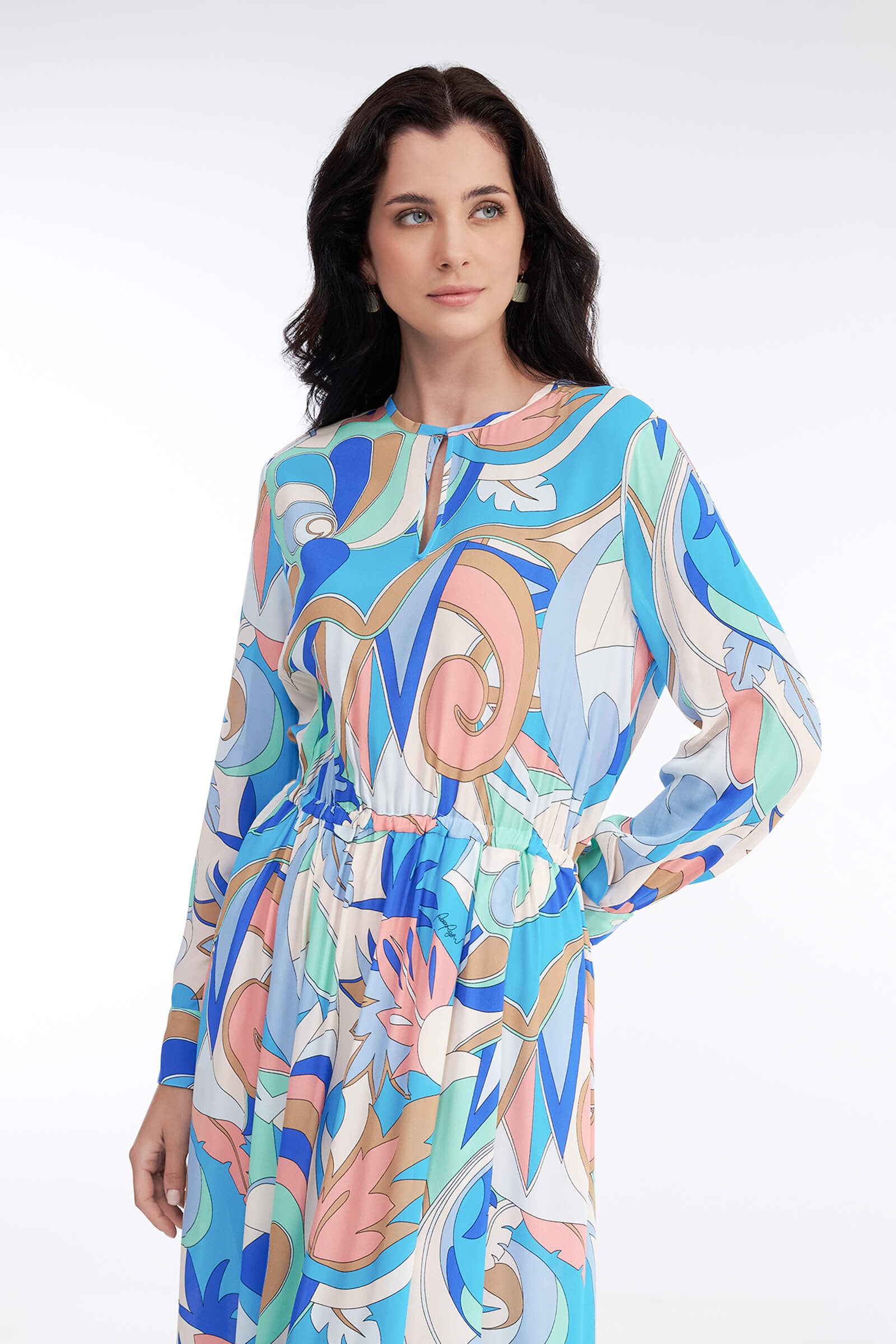 Платье макси с принтом Бренд Rocco Ragni