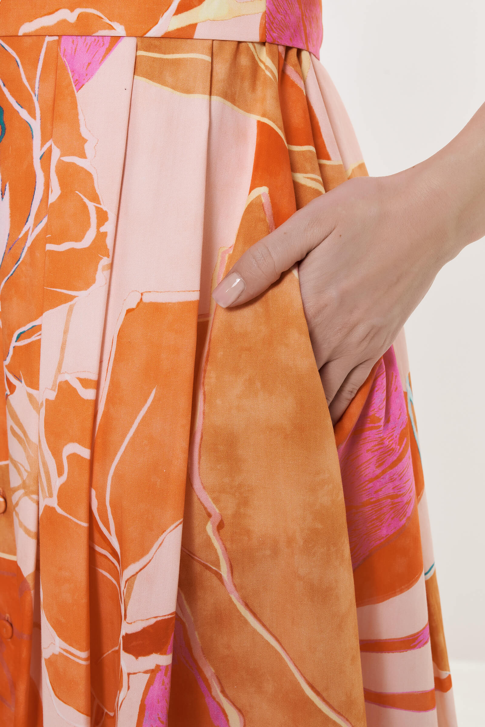 Хлопковое платье-рубашка с рукавом 3/4 Бренд Milva Mi