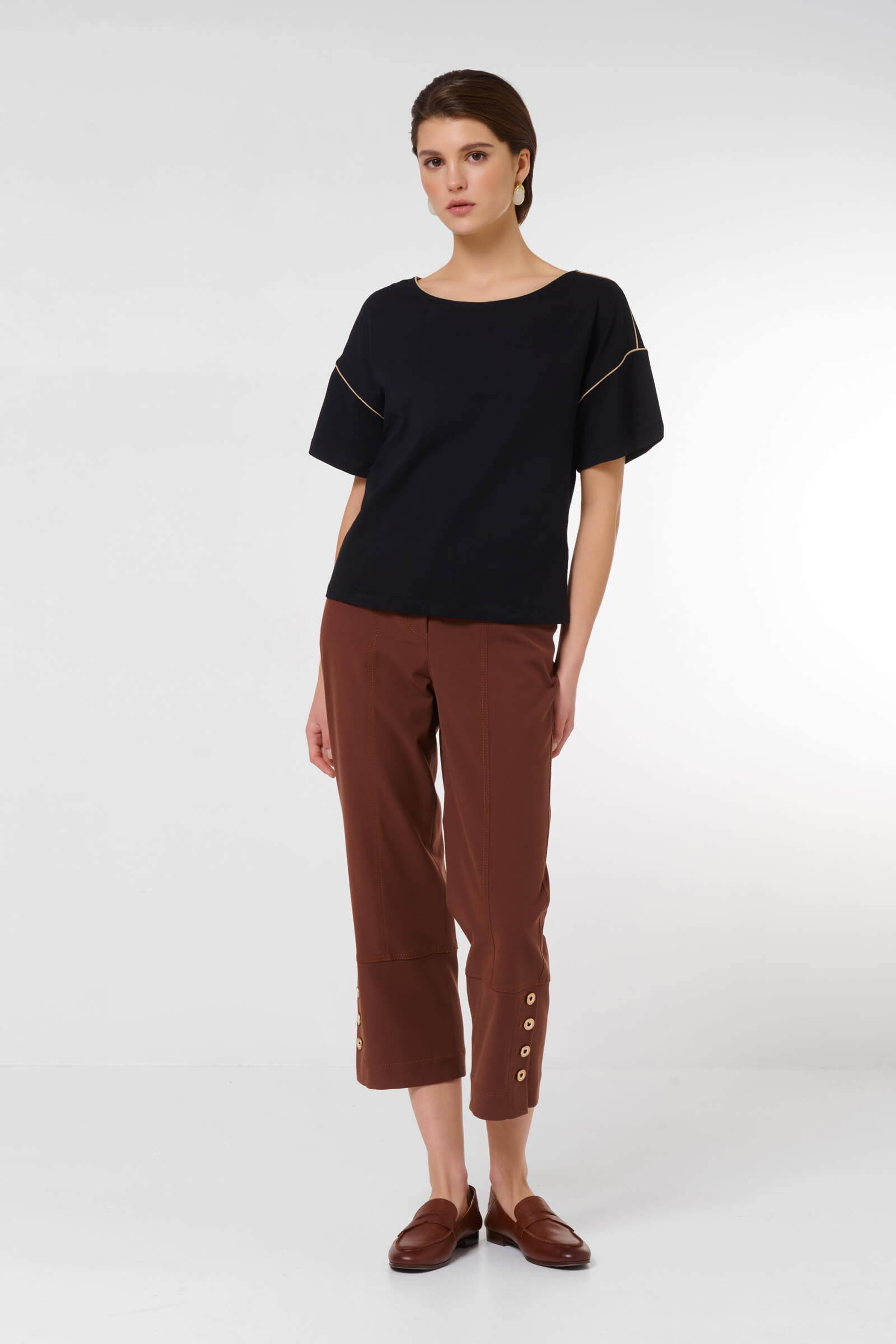 Джемпер с контрастной окантовкой Бренд Caterina Leman