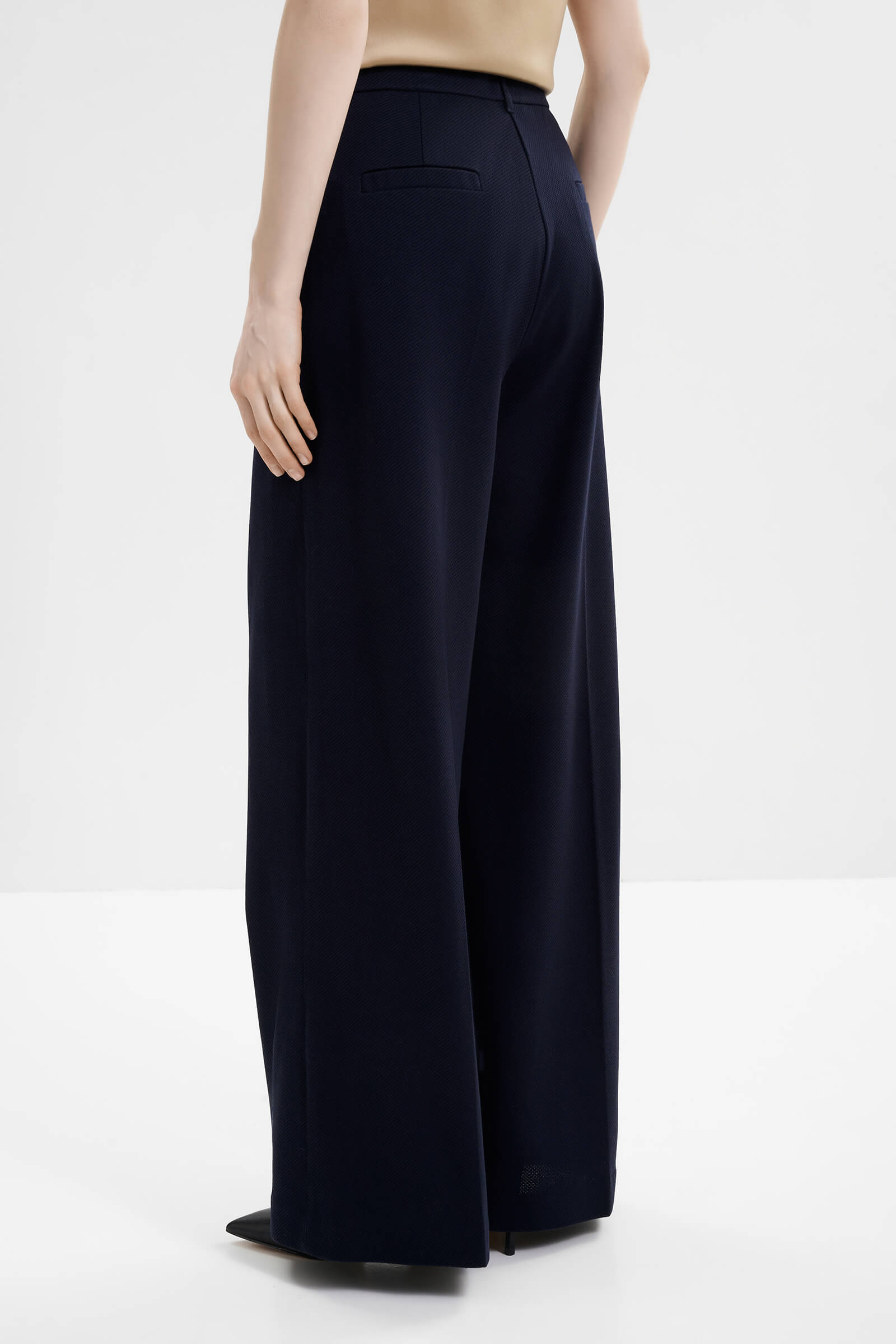 Хлопковые брюки-палаццо со стрелками Бренд MM