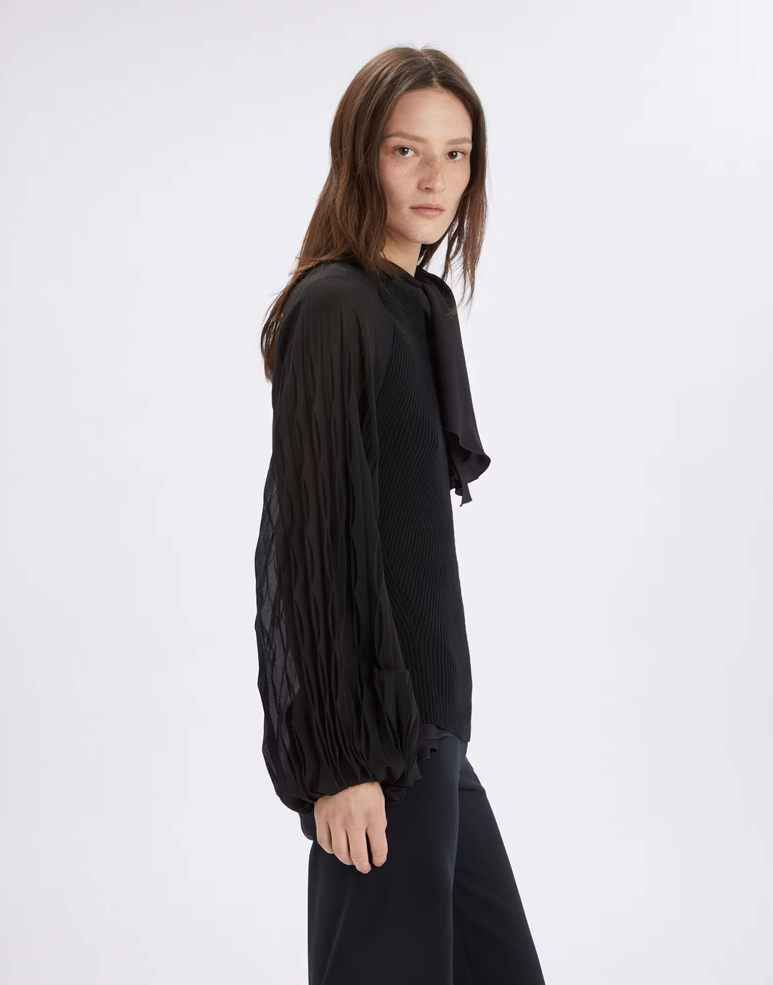 Джемпер из шерсти с пышными рукавами Бренд High