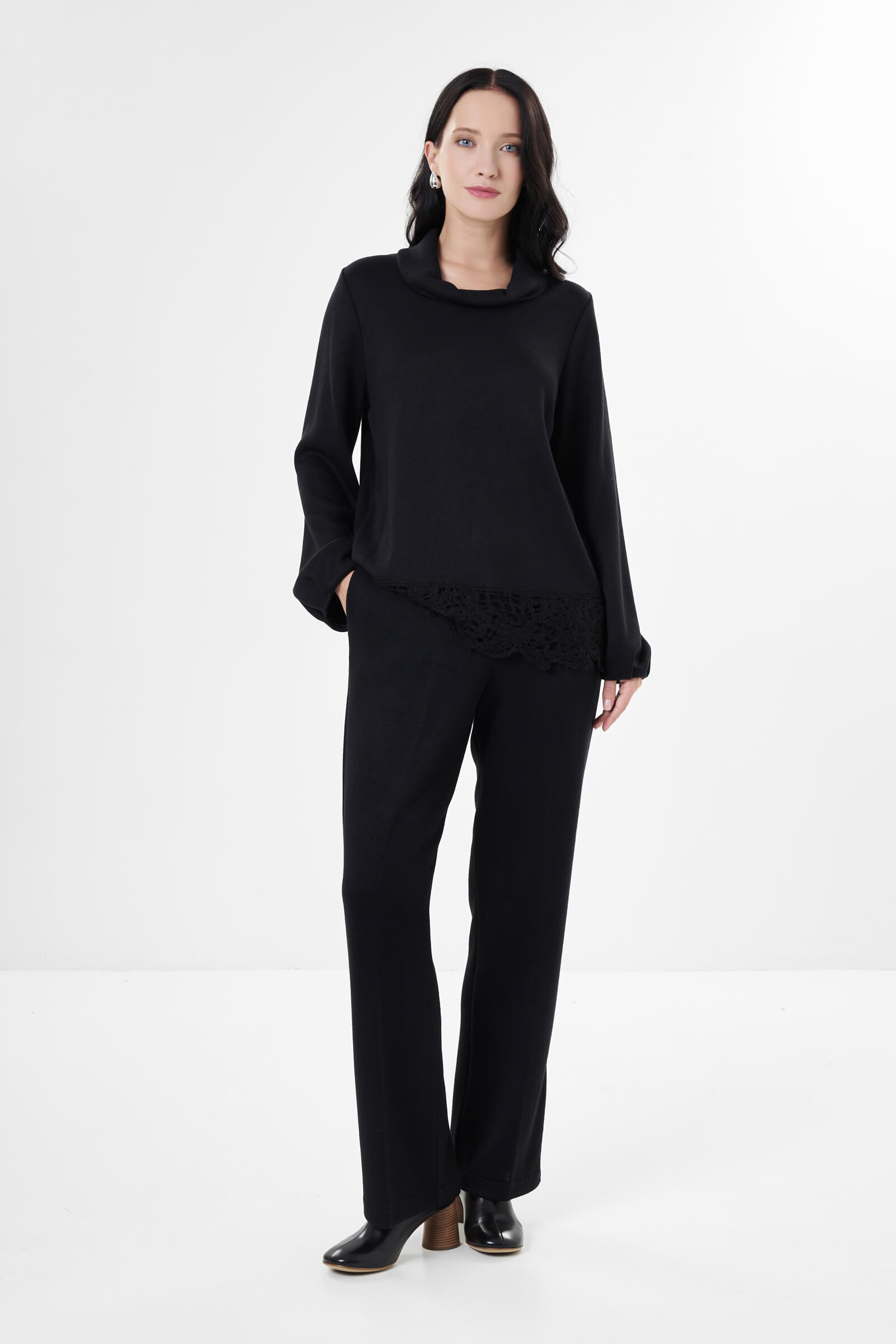 Прямые брюки с эластичным поясом Бренд Milva Mi