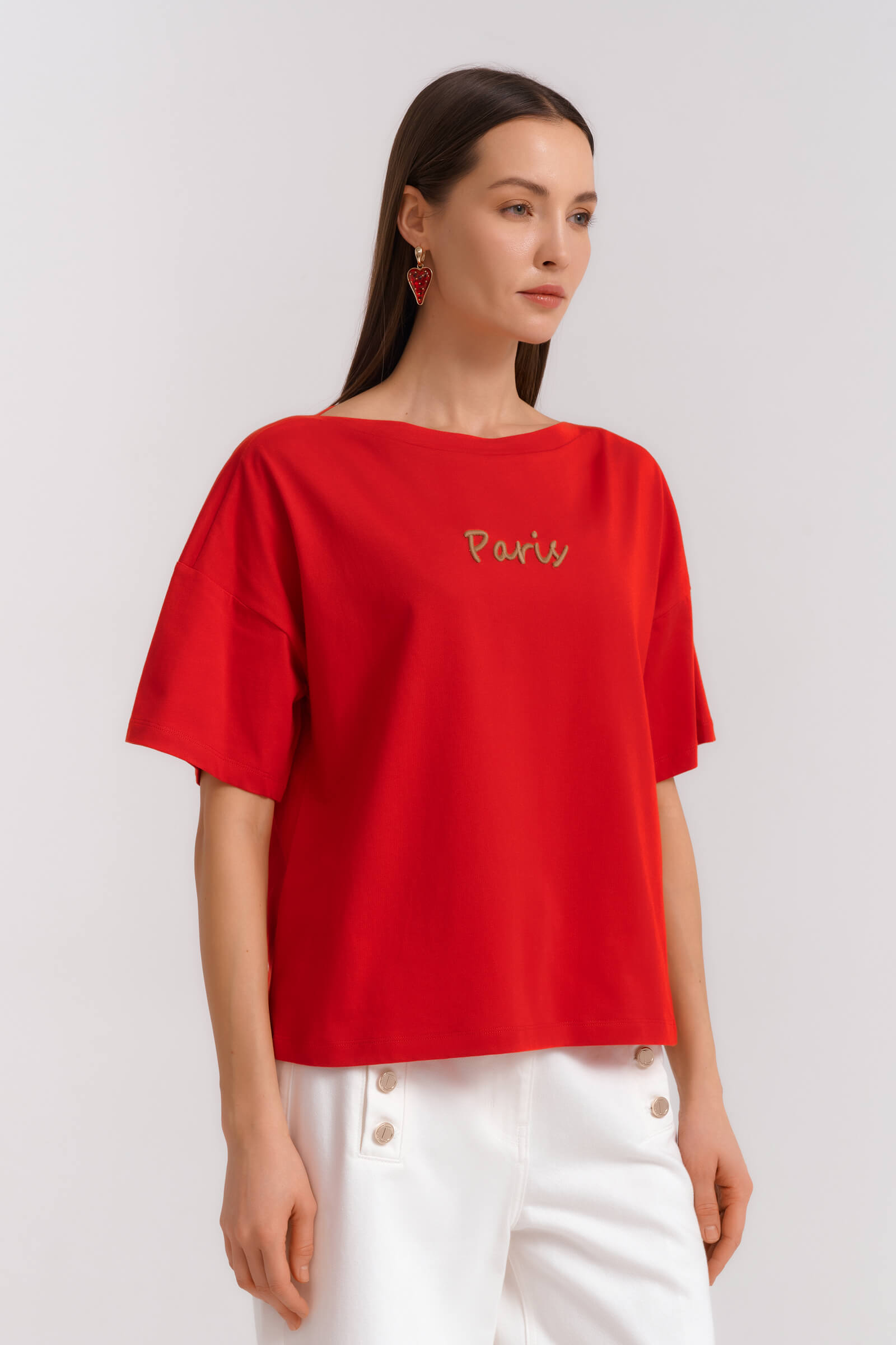 Футболка с вышивкой Бренд Diana Gallesi