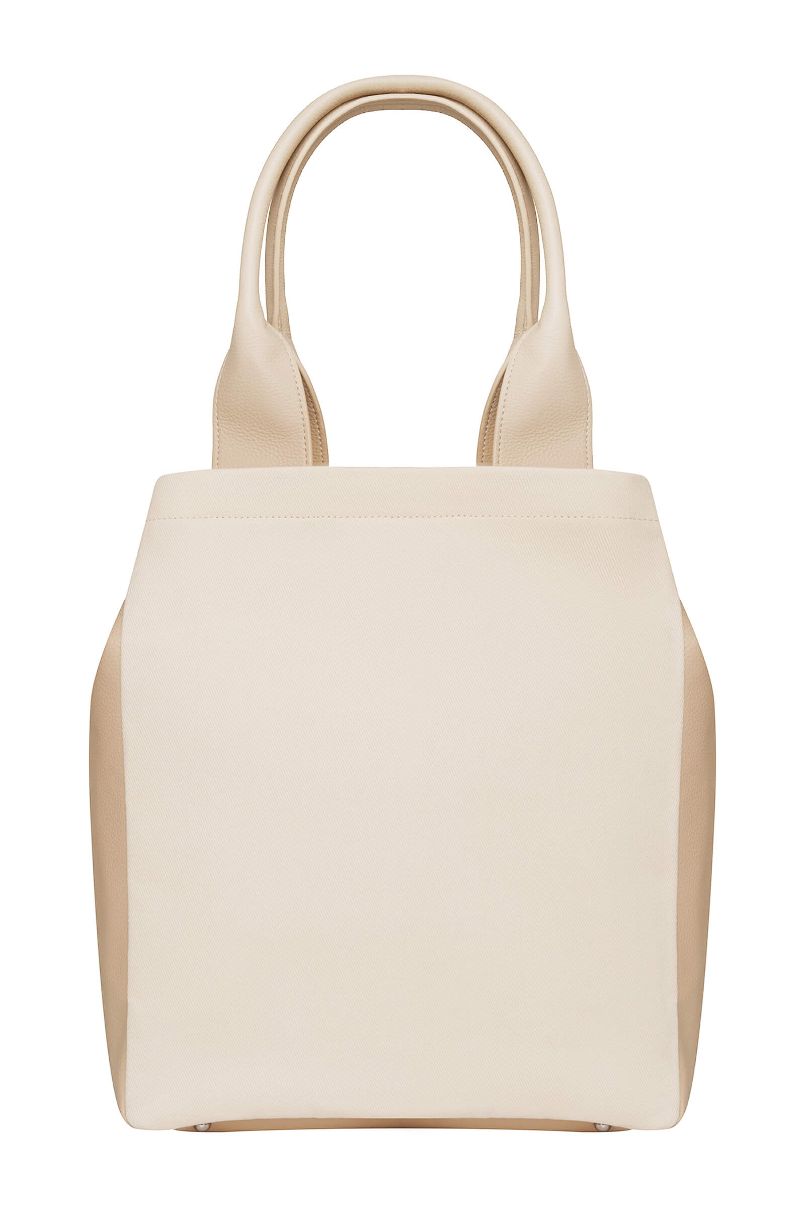 Сумка-шоппер из плотного хлопка с кожаными вставками Бренд MM