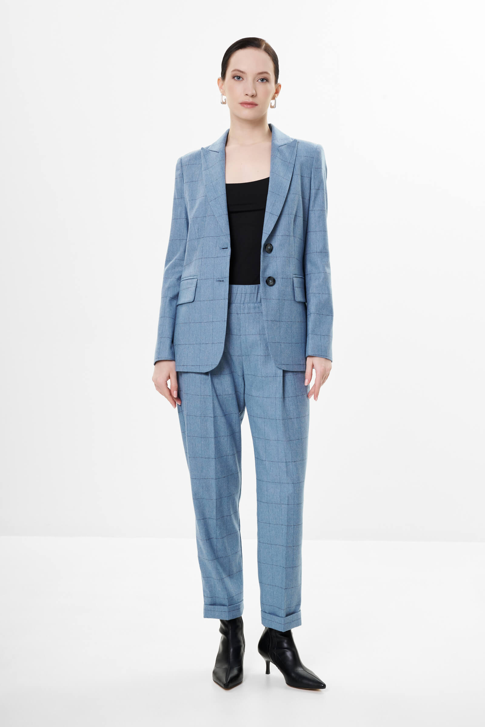 Однобортный пиджак с добавлением шерсти Бренд Diana Gallesi