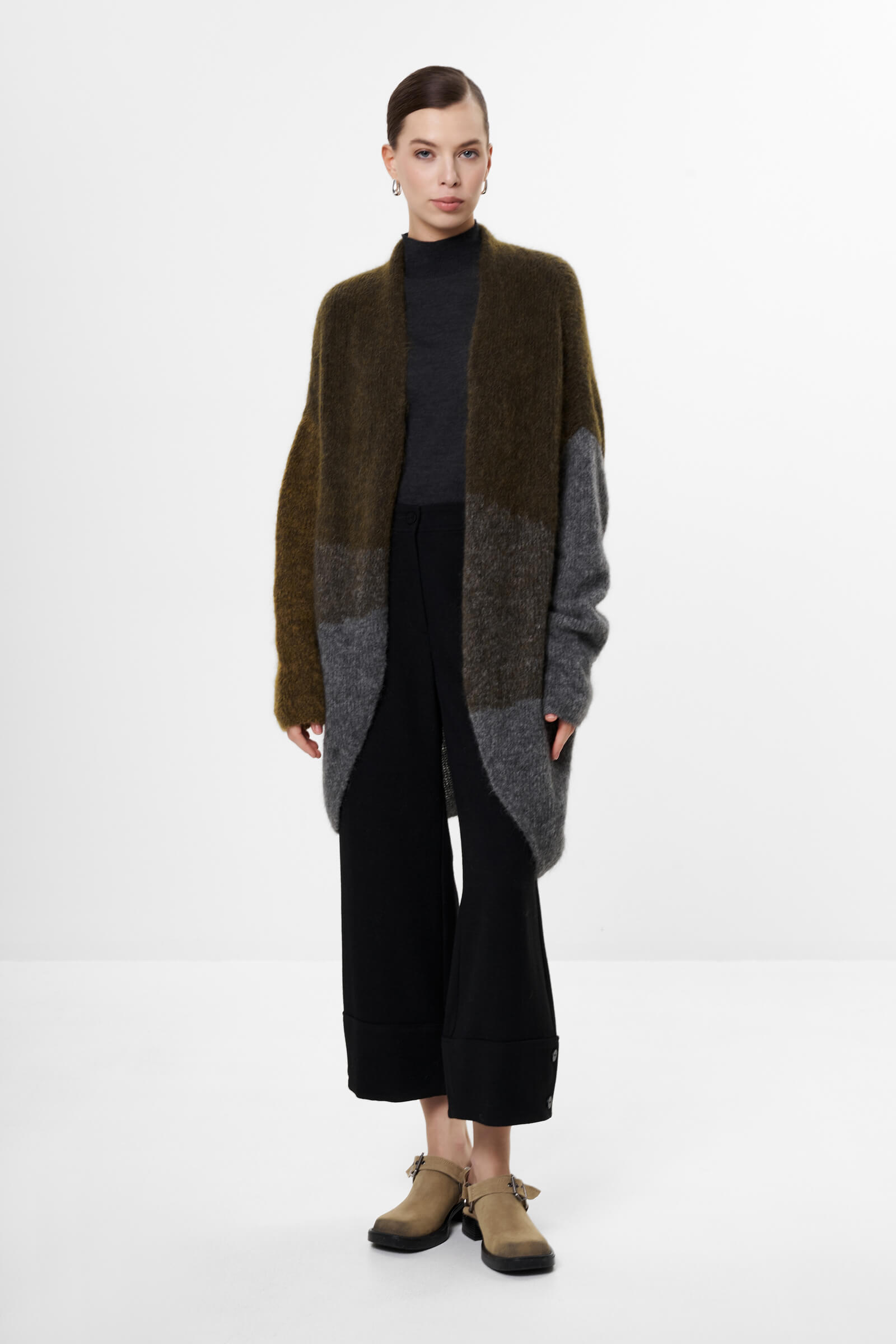 Кардиган из шерсти и мохера Бренд Sarah Pacini