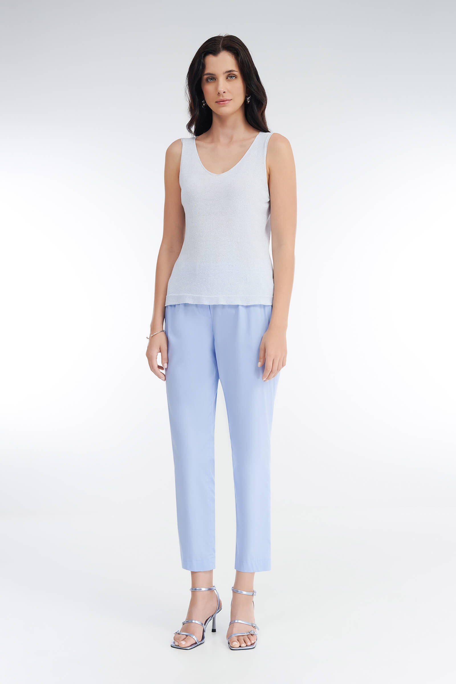 Трикотажный топ с V-образным вырезом Бренд Rocco Ragni