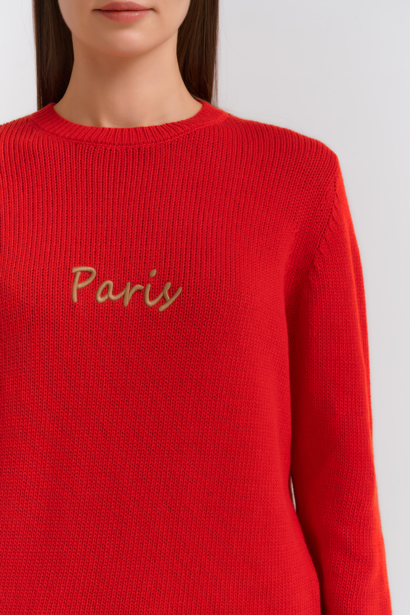 Джемпер с текстом в виде вышивки Бренд Diana Gallesi