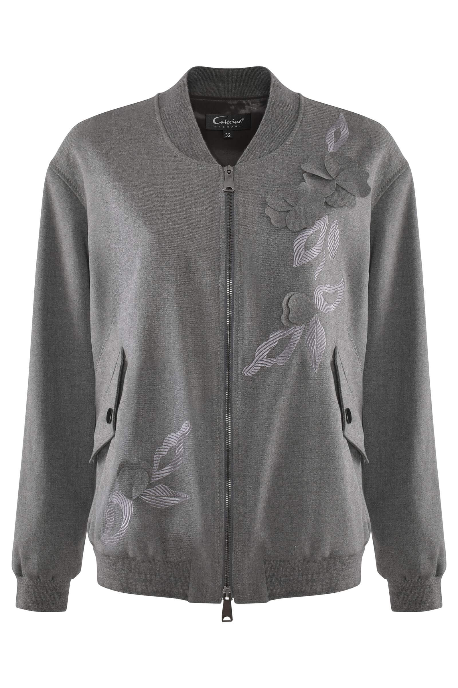 Бомбер с объемной цветочной аппликацией Бренд Caterina Leman