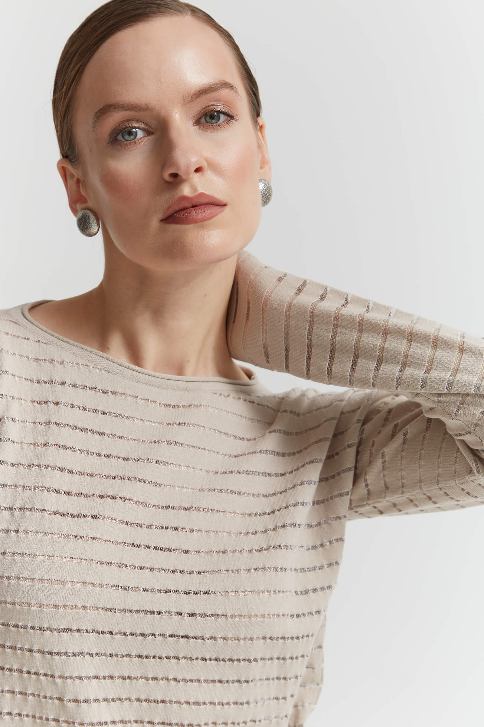 Лонгслив с вырезом-лодочкой Бренд Sarah Pacini