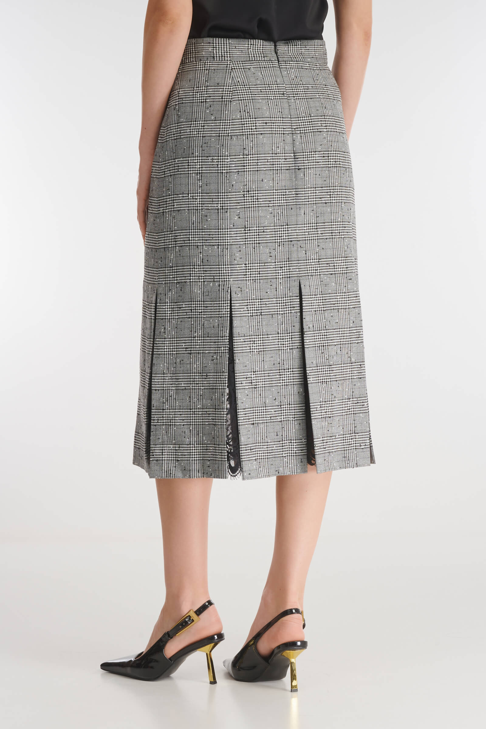 Юбка с принтом и кружевом Бренд Caterina Leman