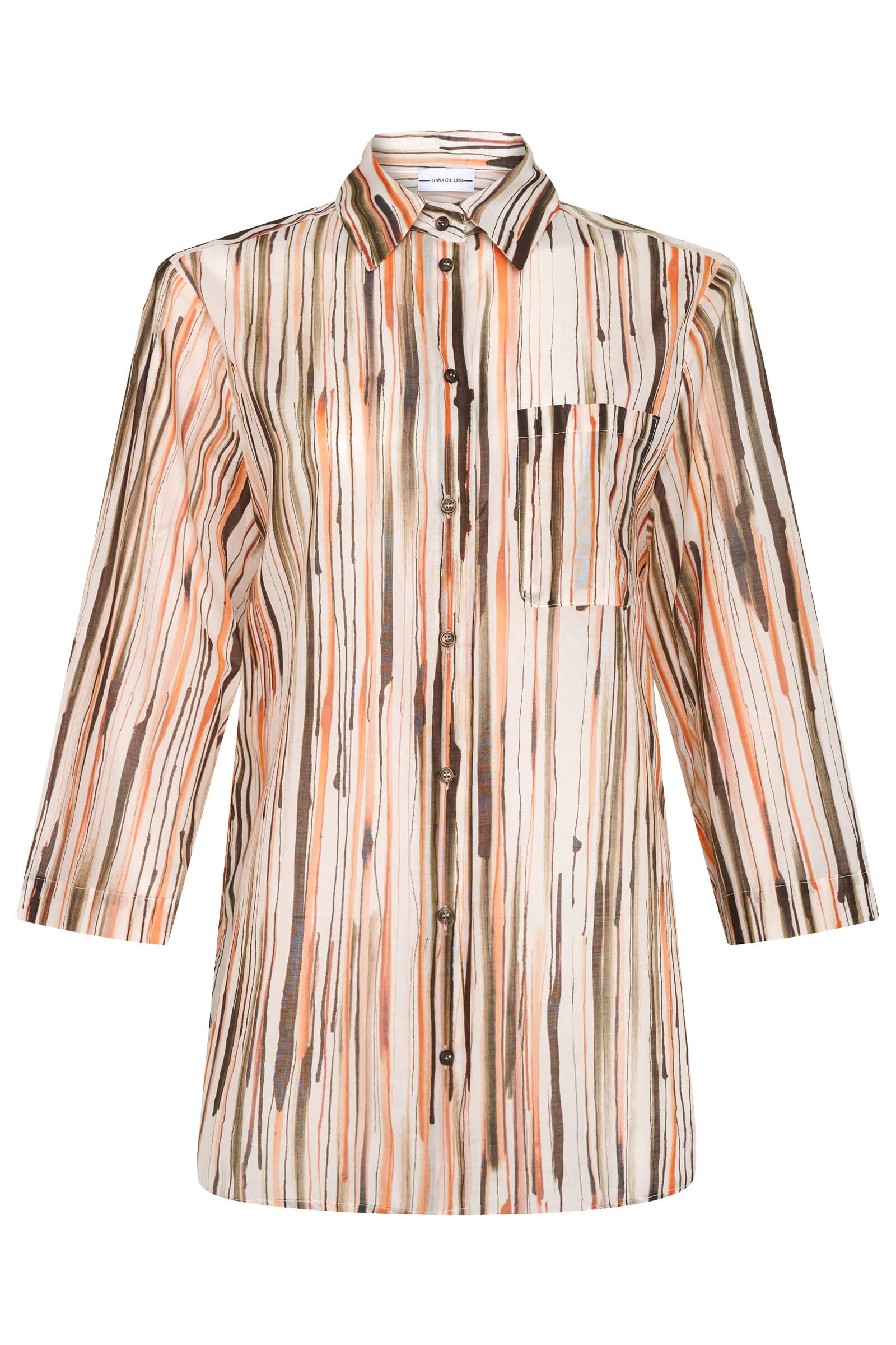 Рубашка с абстрактным принтом Бренд Diana Gallesi